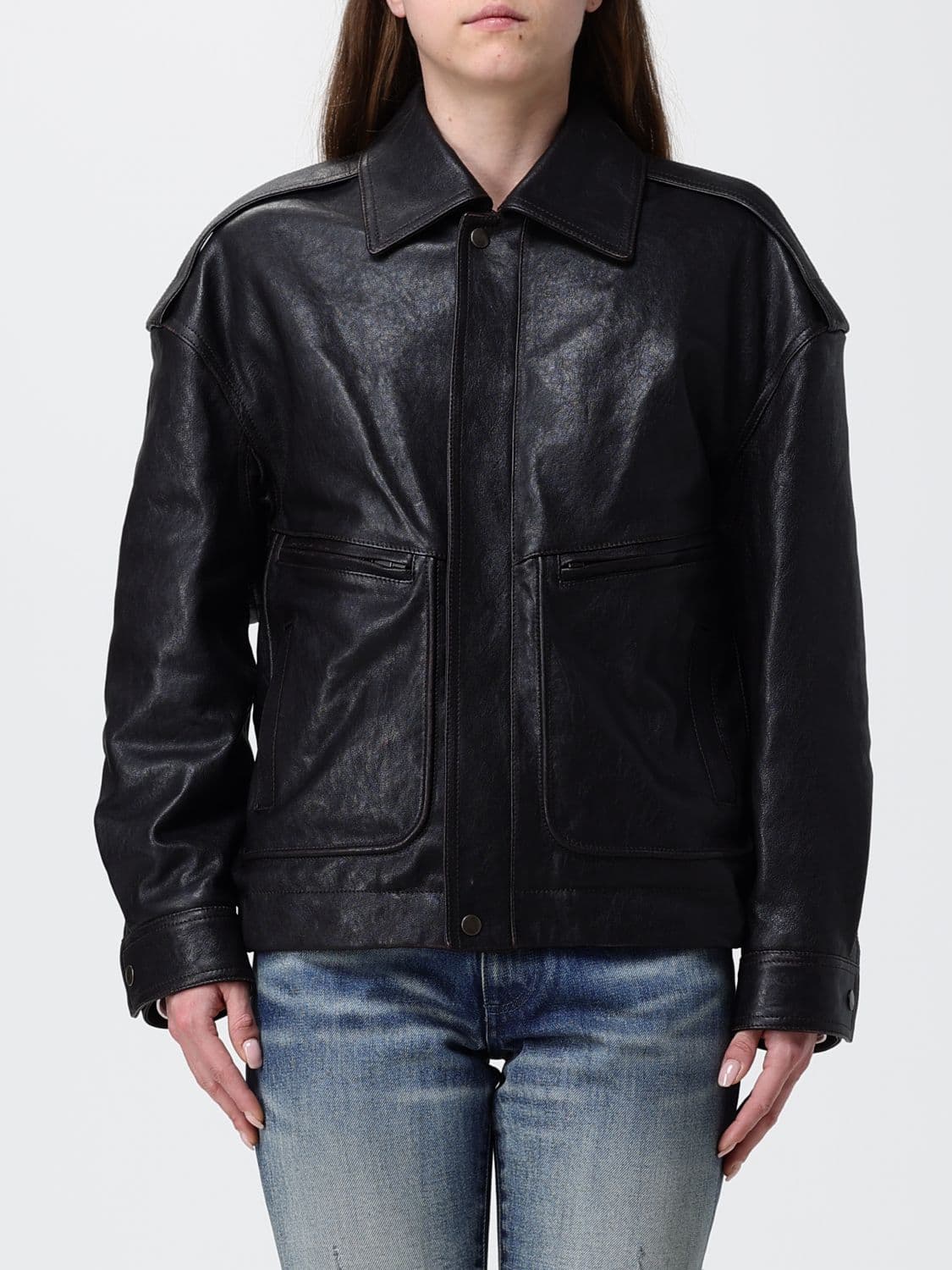 Saint Laurent Lambskin Leather Jacket