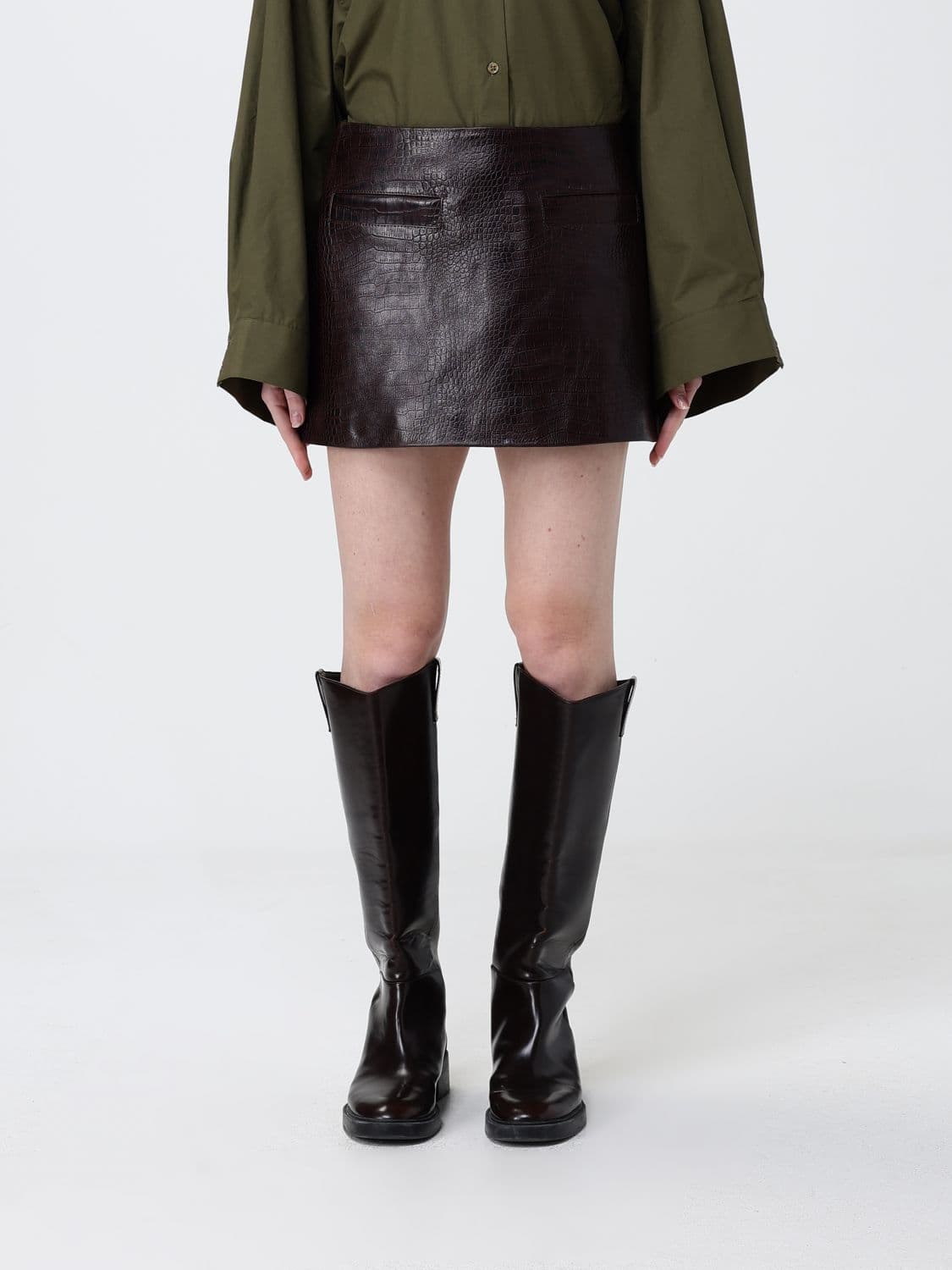 The Frankie Shop Leather Skirt · S