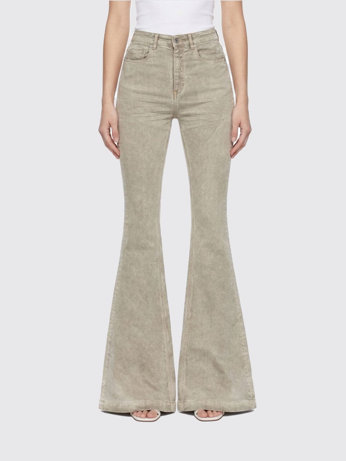 Rick Owens Drkshdw Flared Jeans in Cotton Denim