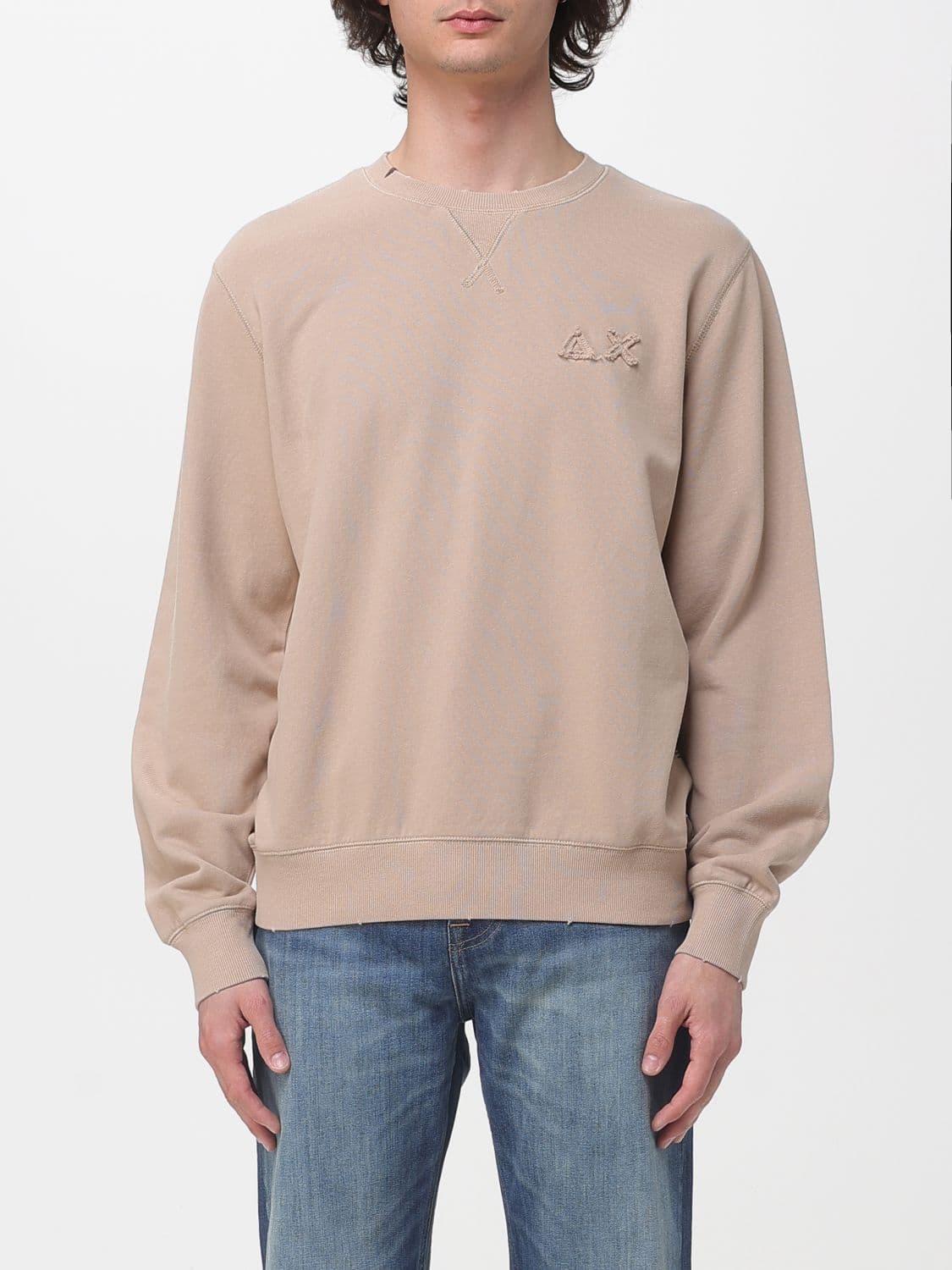 Sun68 Cotton Crewneck Sweatshirt with Logo