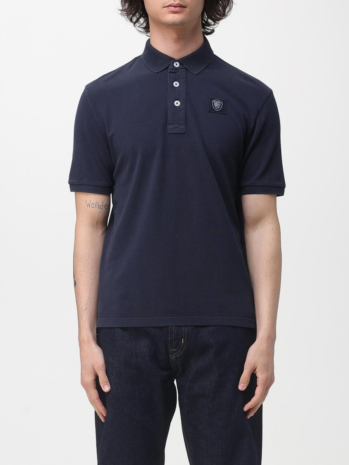 Blauer Cotton Logo Polo Shirt