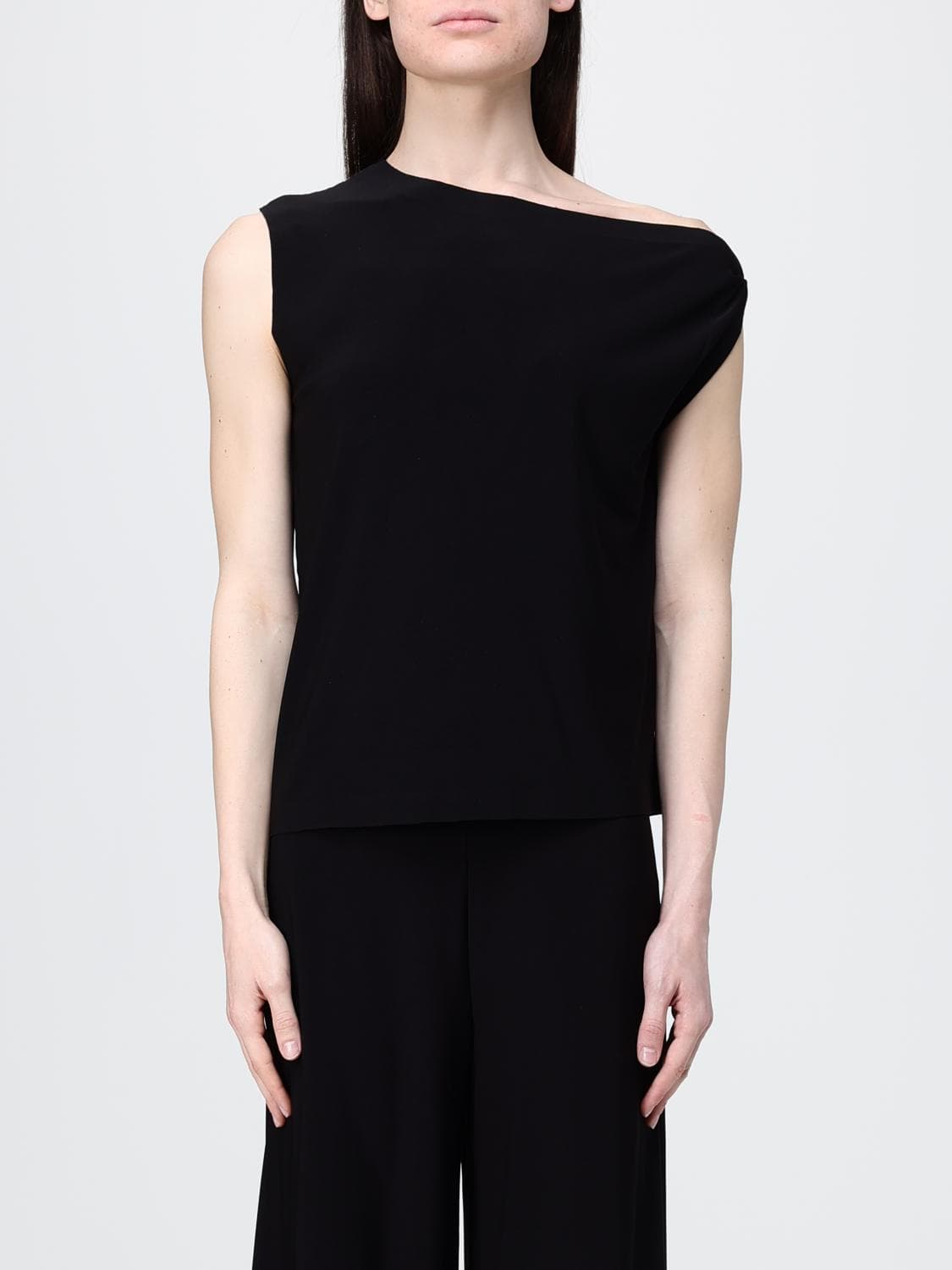 Norma Kamali Asymmetric Jersey Top · L