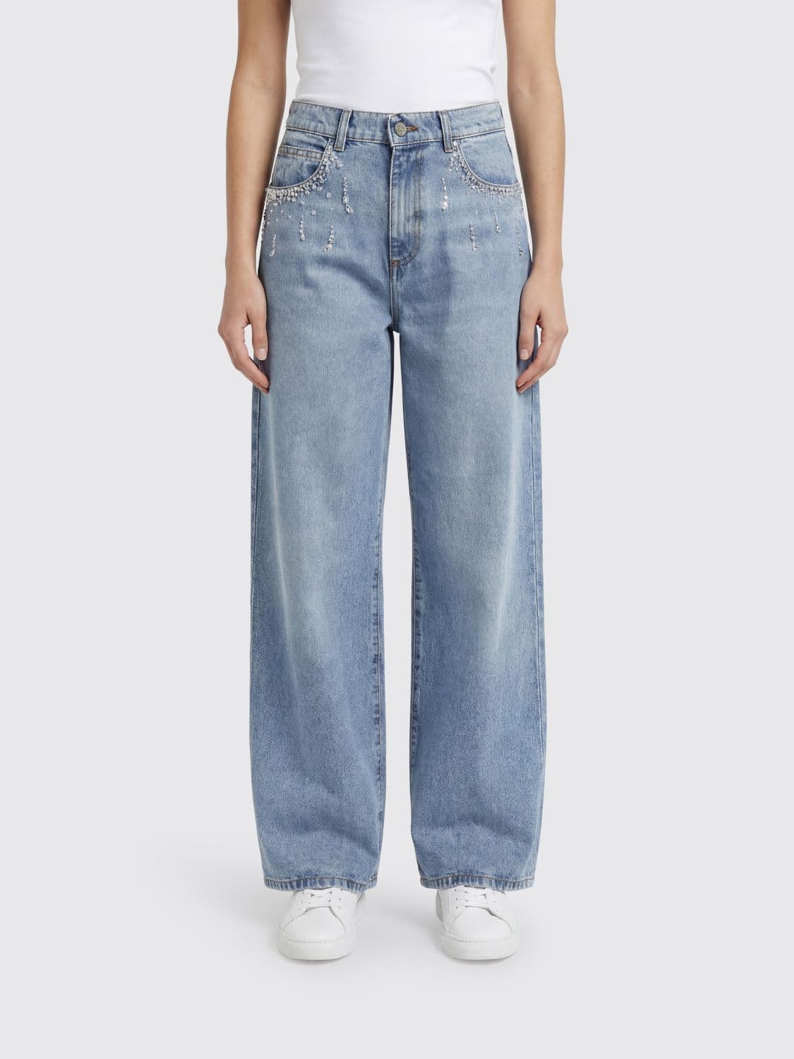 Giuseppe Di Morabito Cotton Denim Wide-Leg Jeans