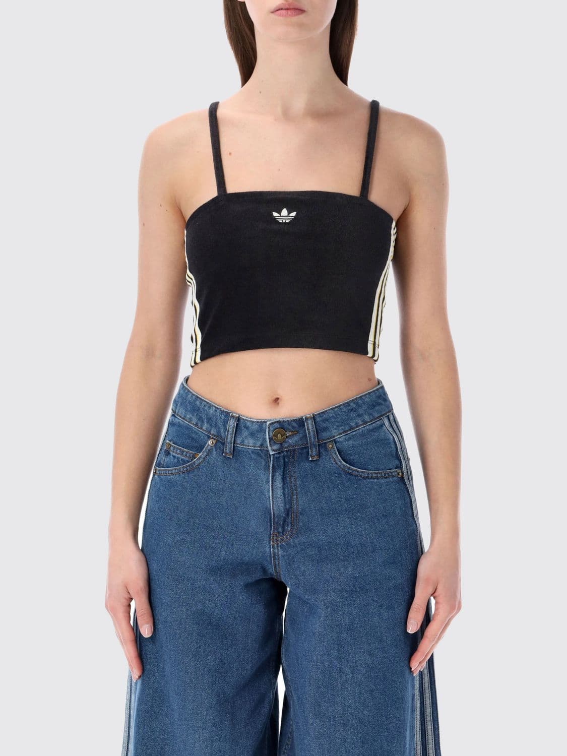 Adidas Originals Cotton Blend Cropped Top