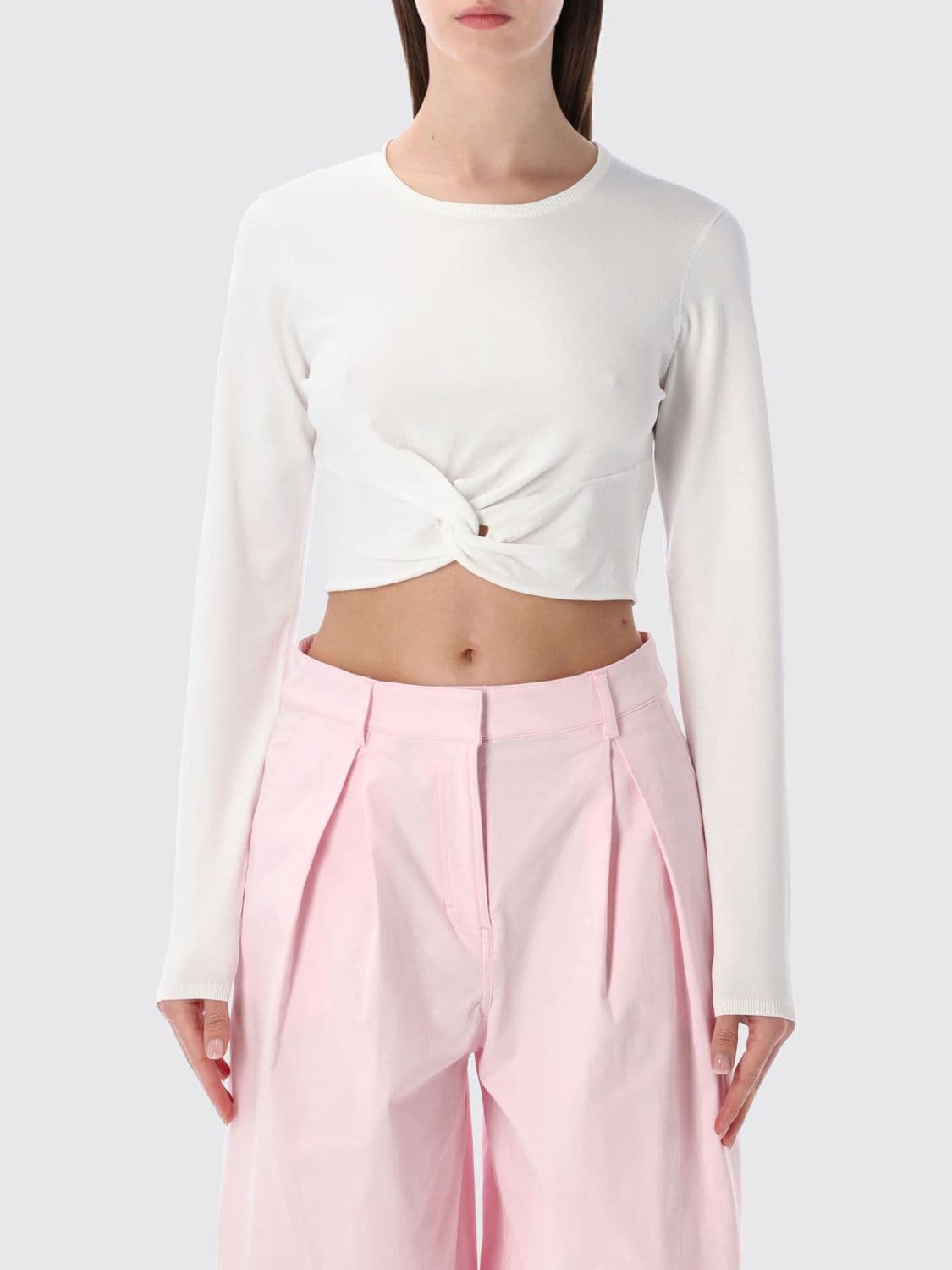 The Garment Cropped Stretch Viscose Blend Top