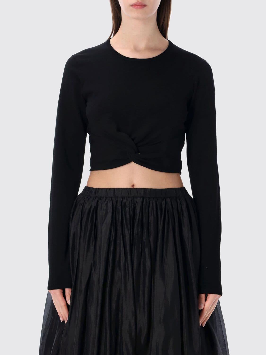 The Garment Cropped Stretch Viscose Blend Top