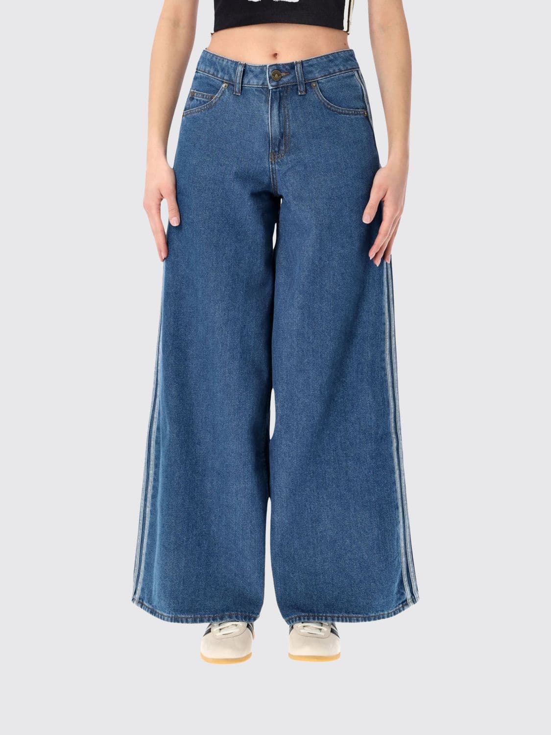 Adidas Originals Wide Leg Denim Jeans