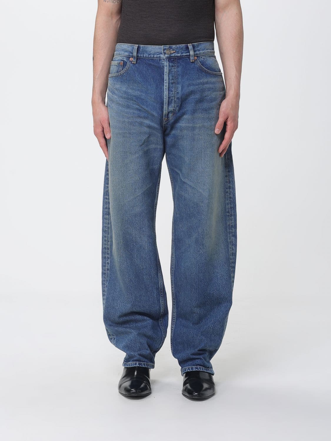 Saint Laurent Cotton Denim Baggy Jeans
