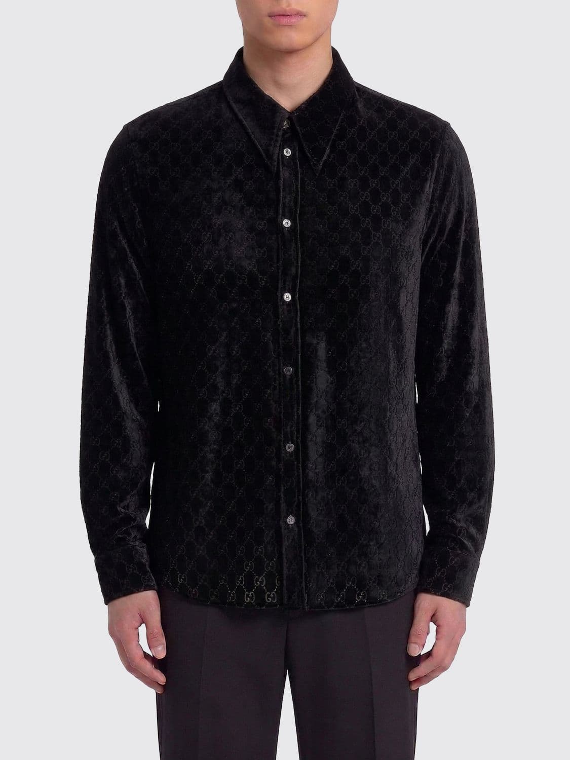 Gucci Velvet Shirt with GG Motif