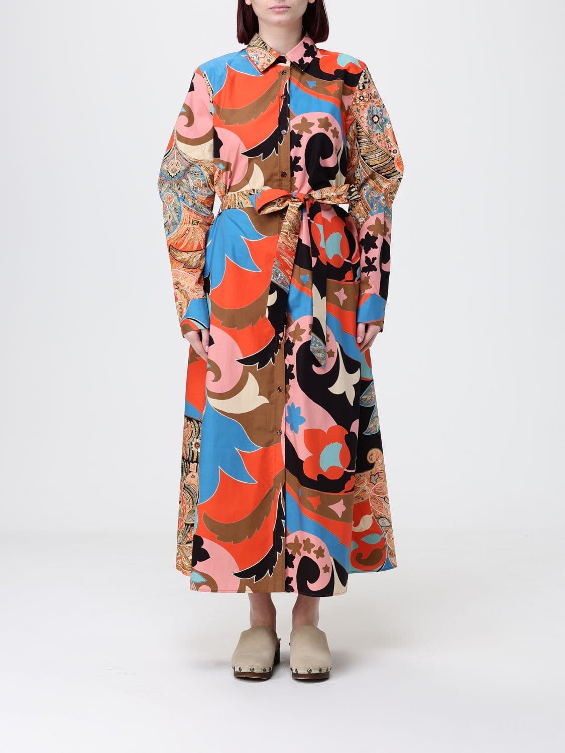 Etro Printed Cotton Poplin Chemisier Dress · 44
