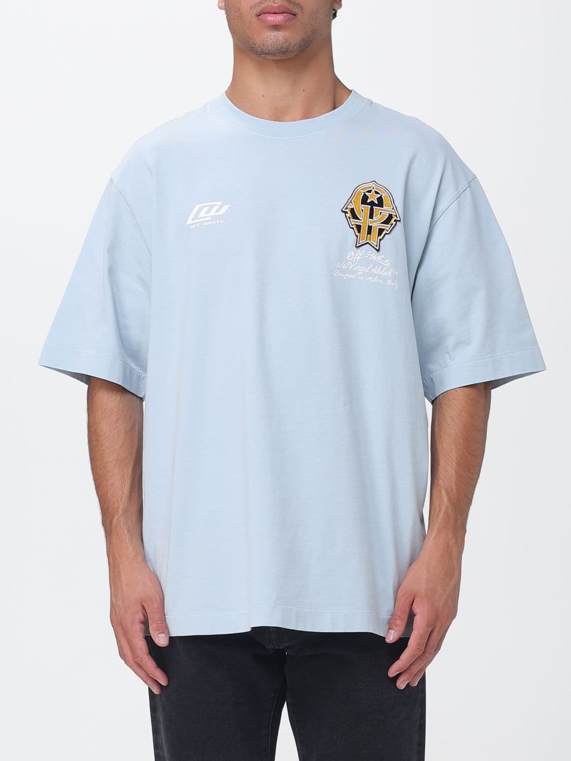 Off-White T-Shirt Men color Blue