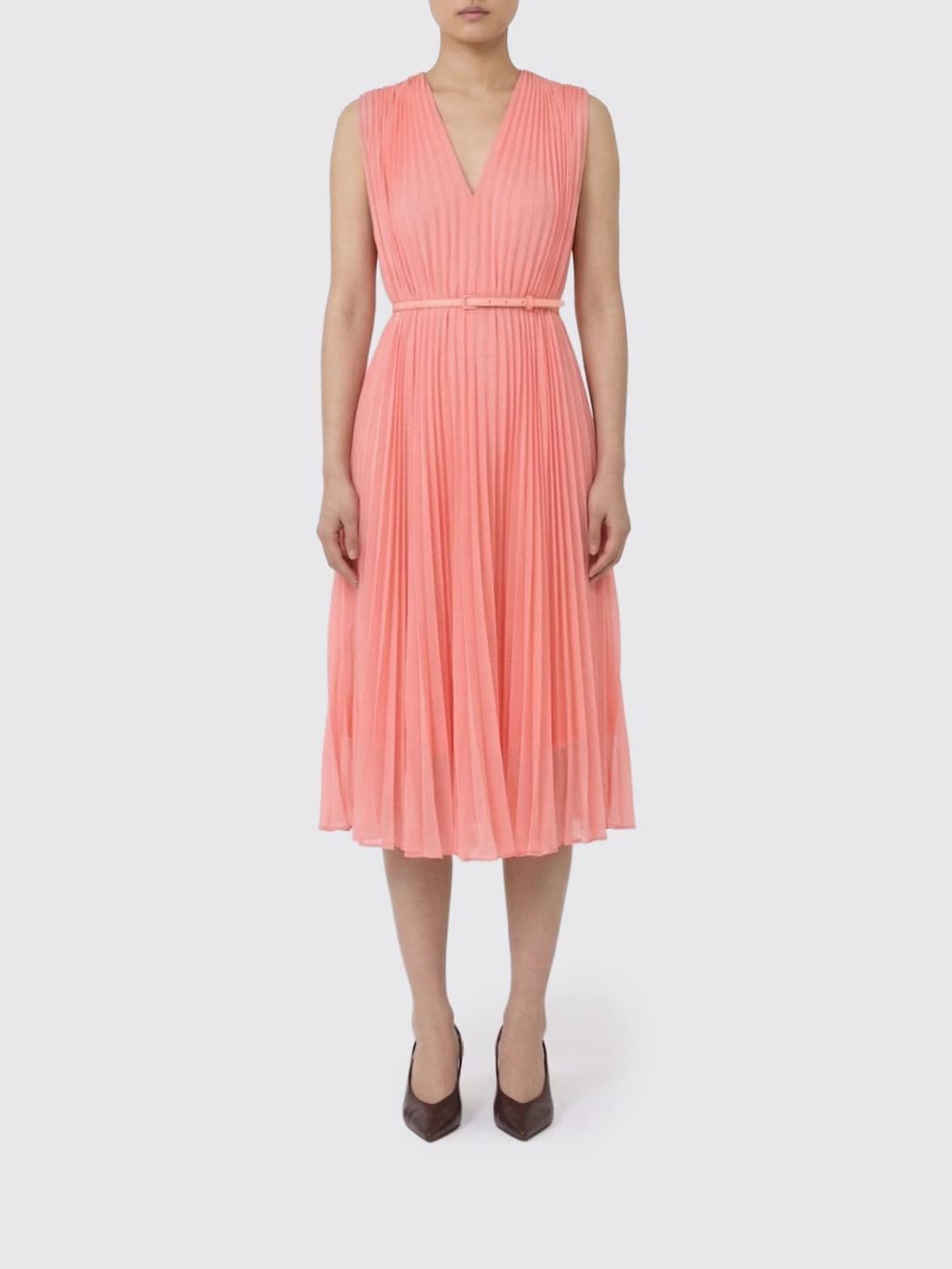 Max Mara Pleated Dress with Belt