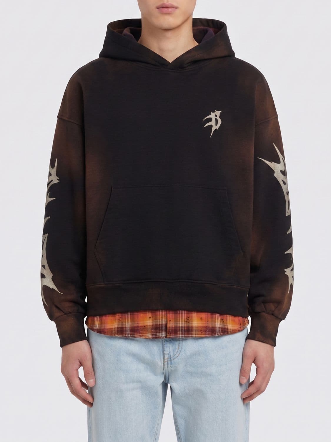 Barrow Cotton Hoodie with Logo Print · S