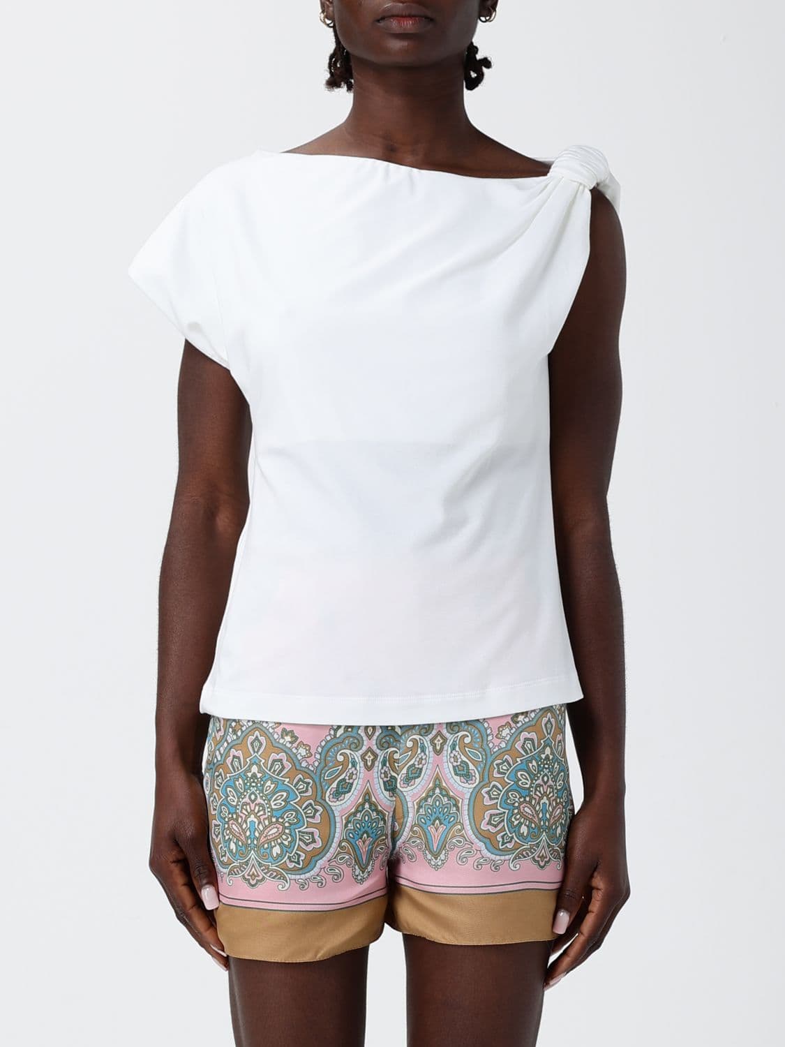 Pinko Jersey One-Shoulder Top