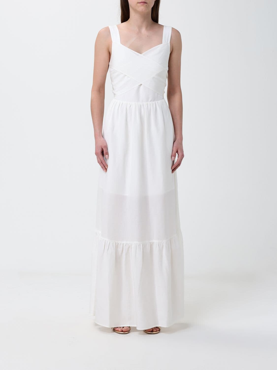 Liu Jo Linen Blend Long Dress
