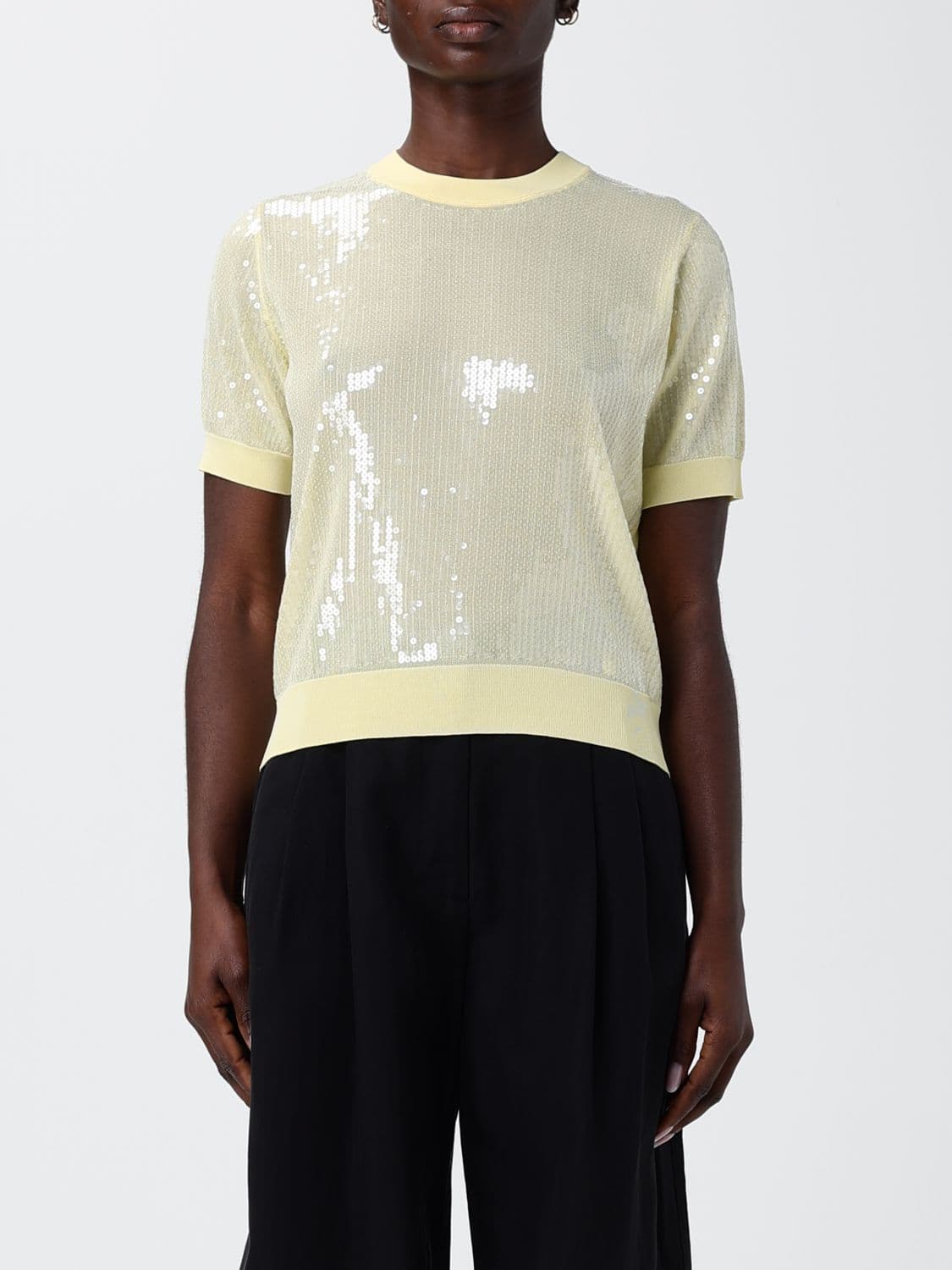 Liu Jo Viscose Knit Sweater with Sequins
