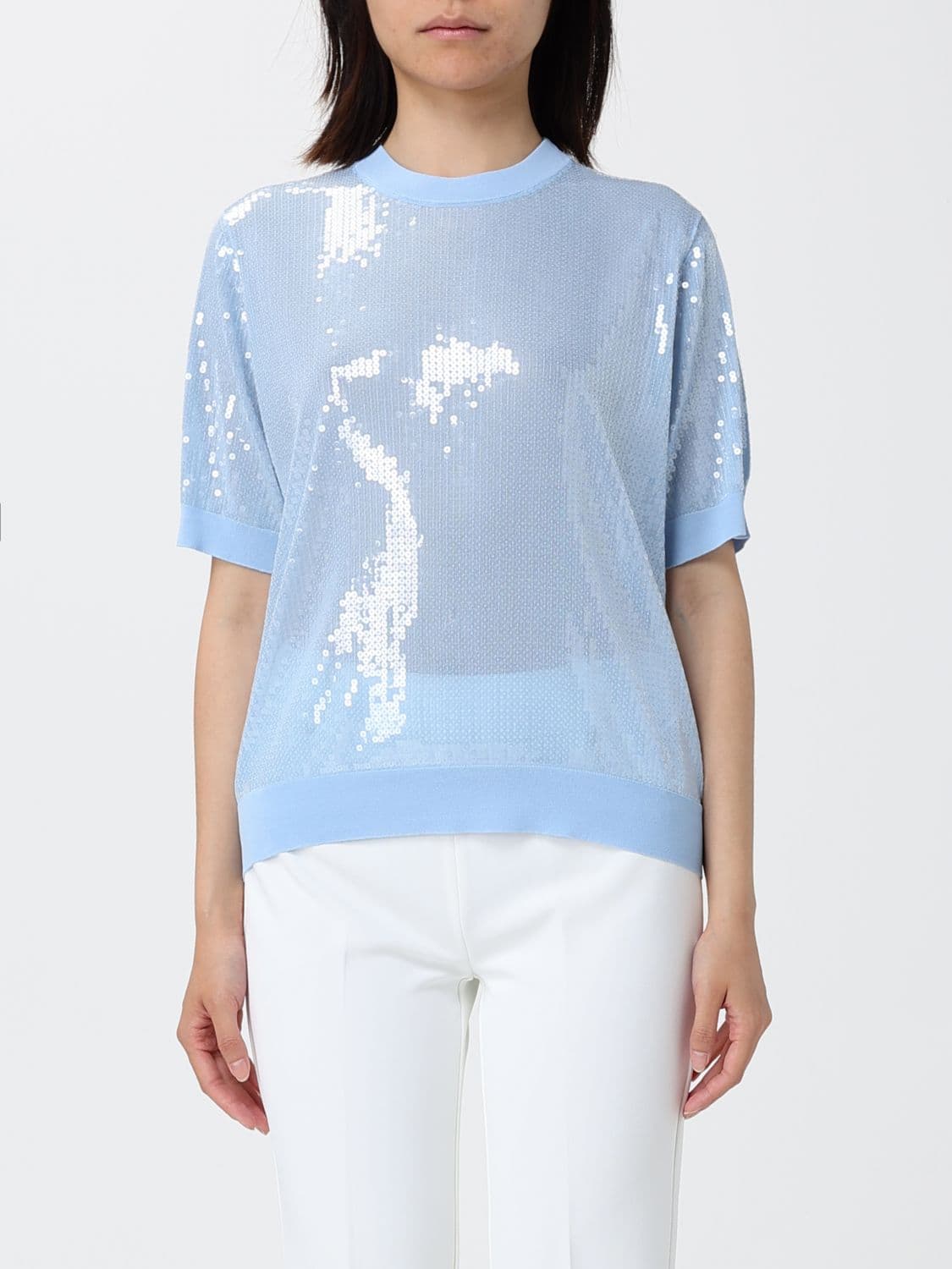 Liu Jo Viscose Knit Sweater with Sequins · XS