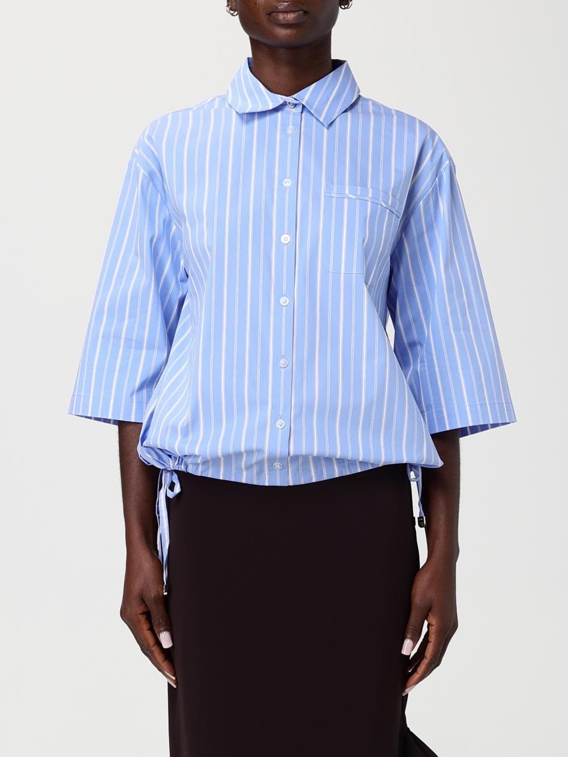 Liu Jo Striped Cotton Blend Shirt