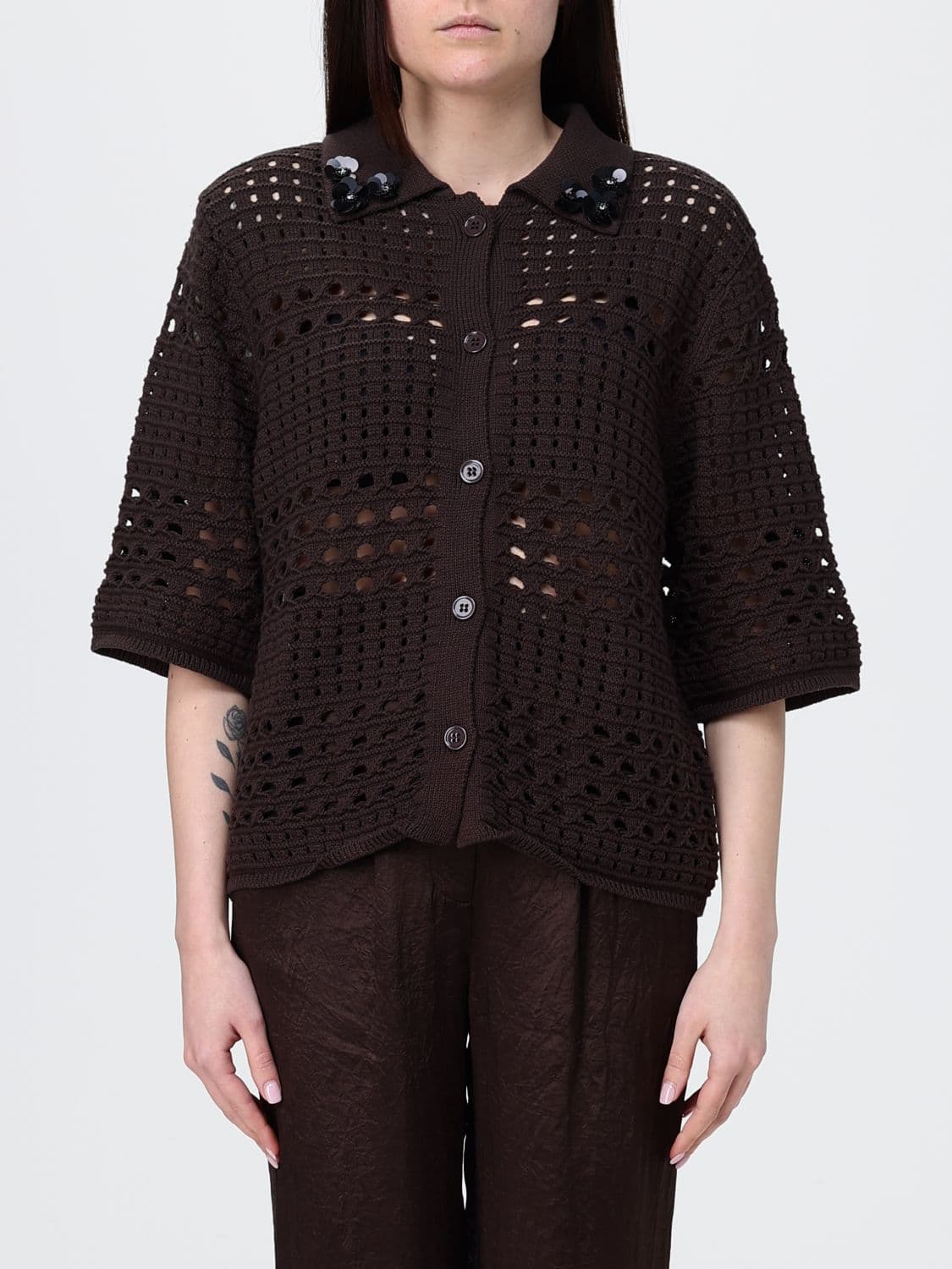 Liu Jo Crochet Cotton Cardigan · M