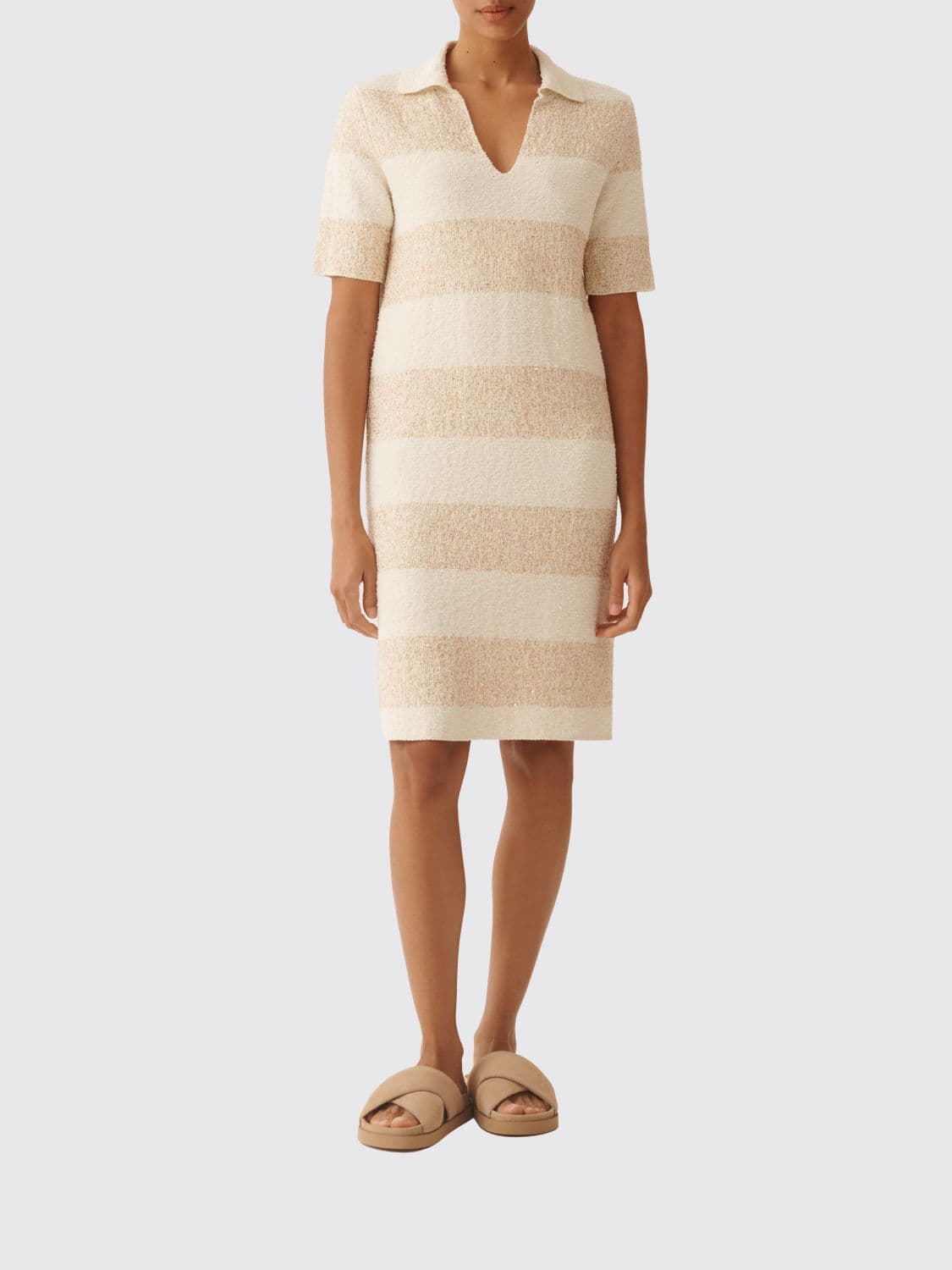 Fabiana Filippi Cotton Blend Polo Dress