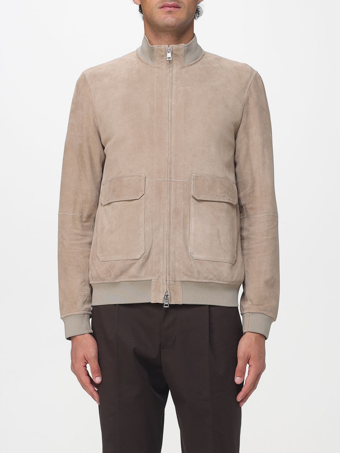 Duno Octane Suede Bomber Jacket