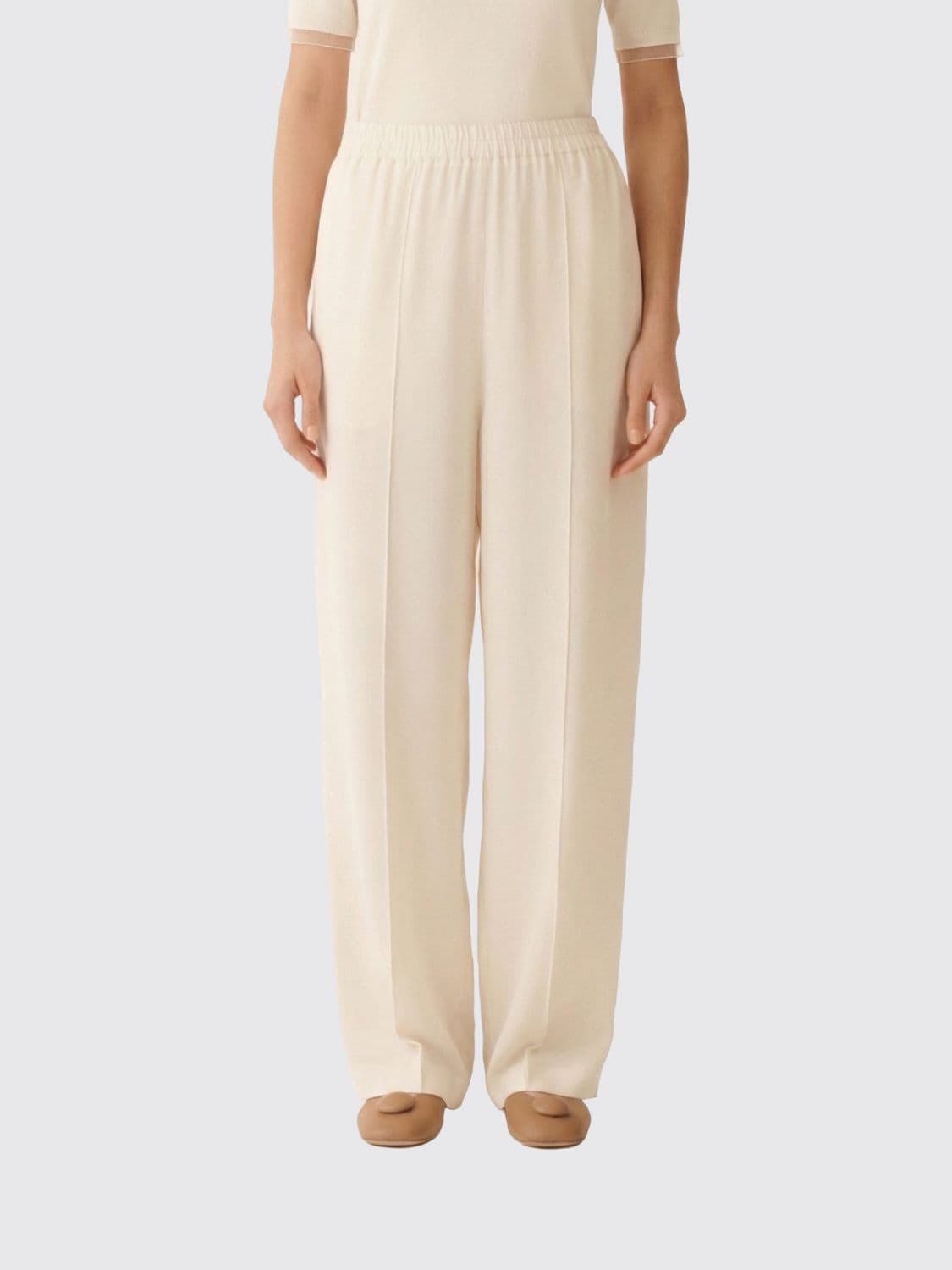 Fabiana Filippi Linen Blend Palazzo Trousers