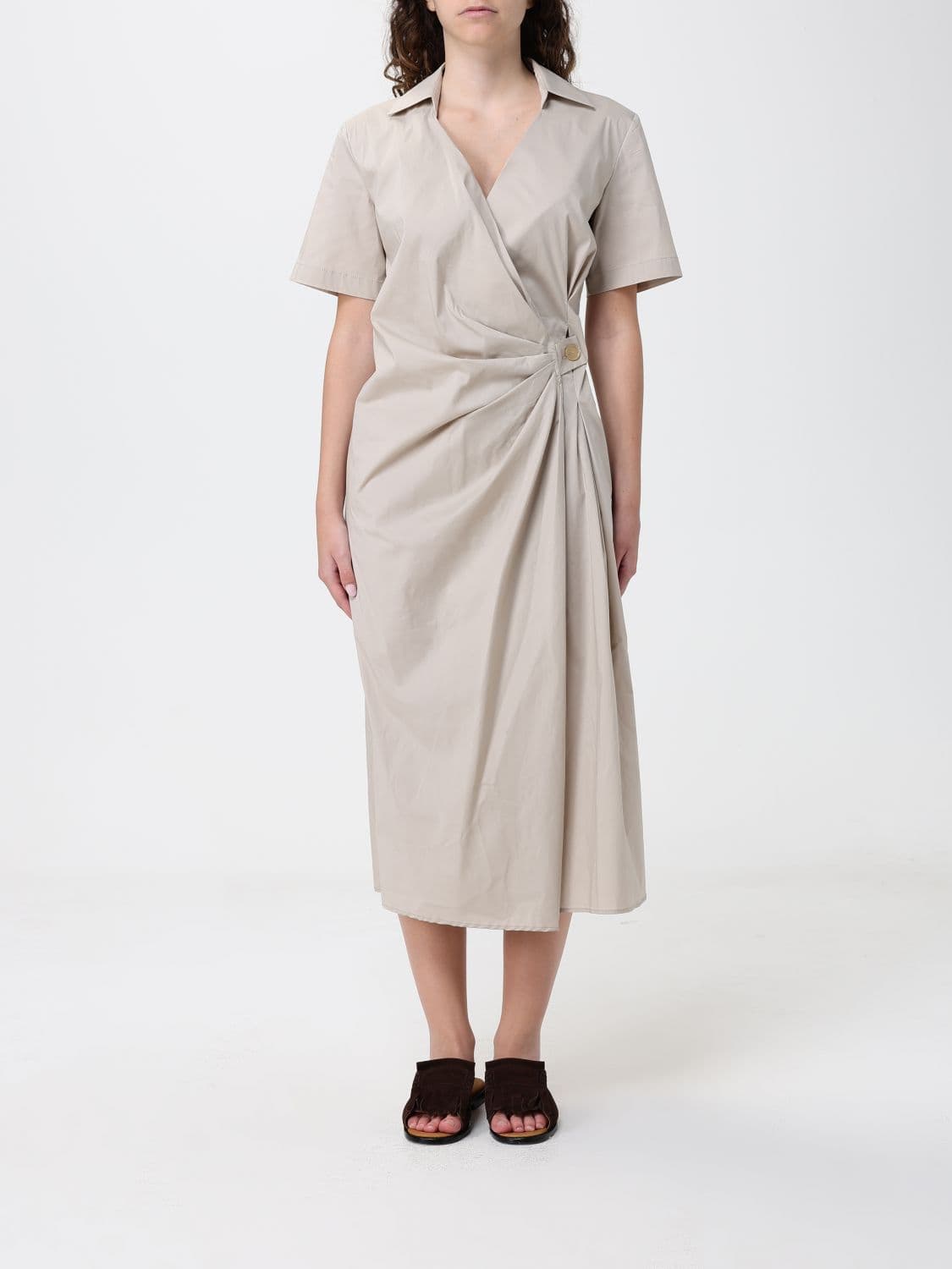 Liviana Conti Hannah Cotton Blend Midi Dress