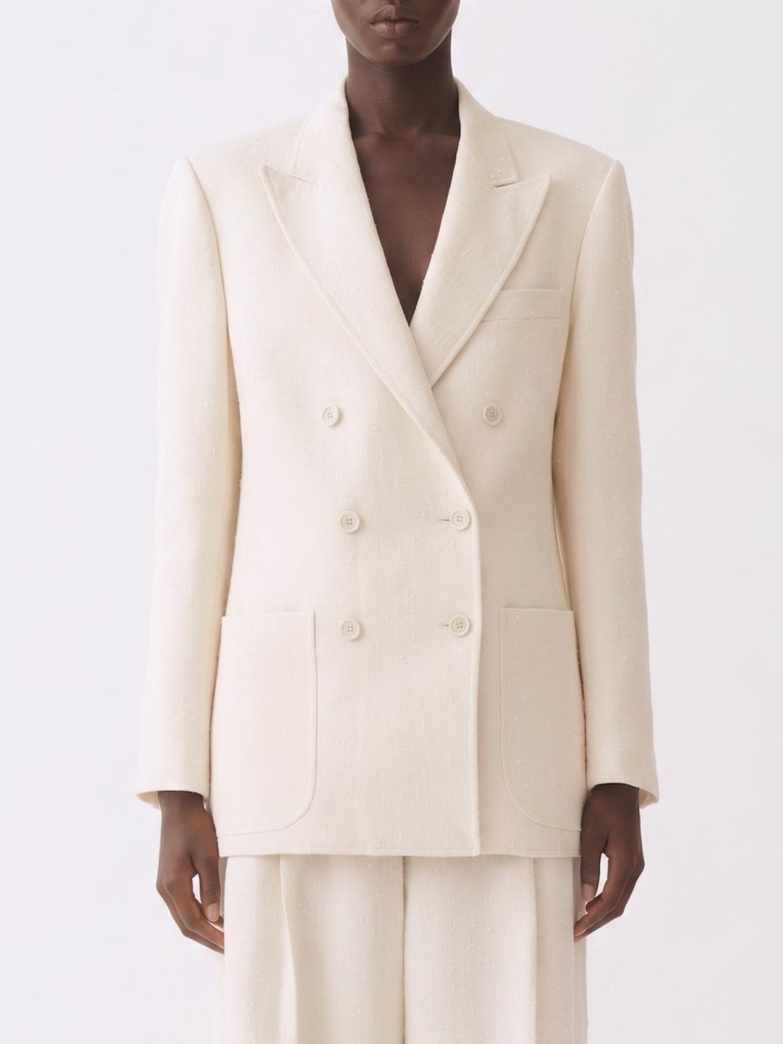 Fabiana Filippi Virgin Wool Blend Double-Breasted Blazer