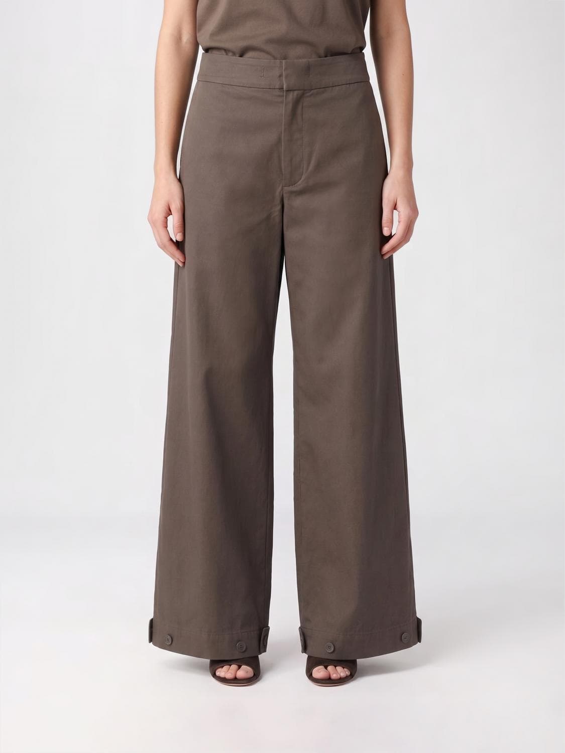 Sa Su Phi Animal Print Cotton Blend Trousers