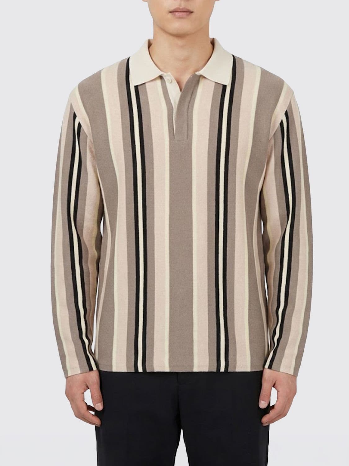 Guest In Residence Striped Cashmere Polo Shirt · M