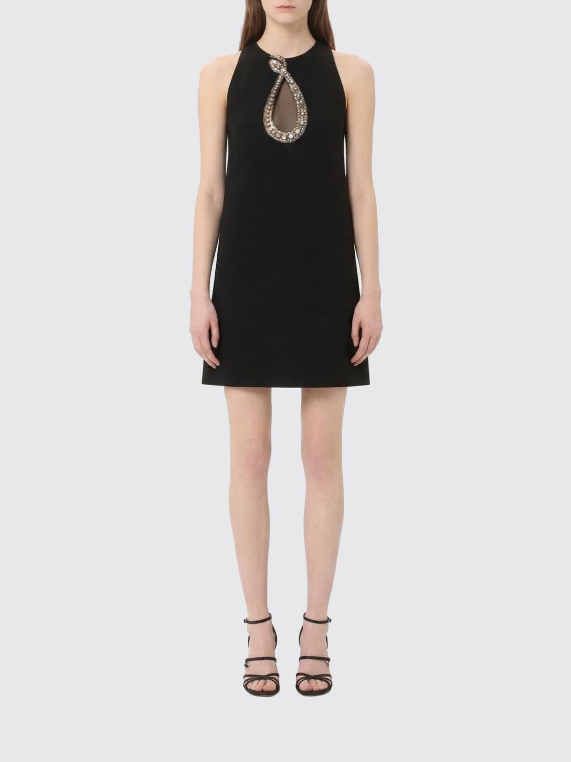 Valentino Wool and Silk Mini Dress with Rhinestones
