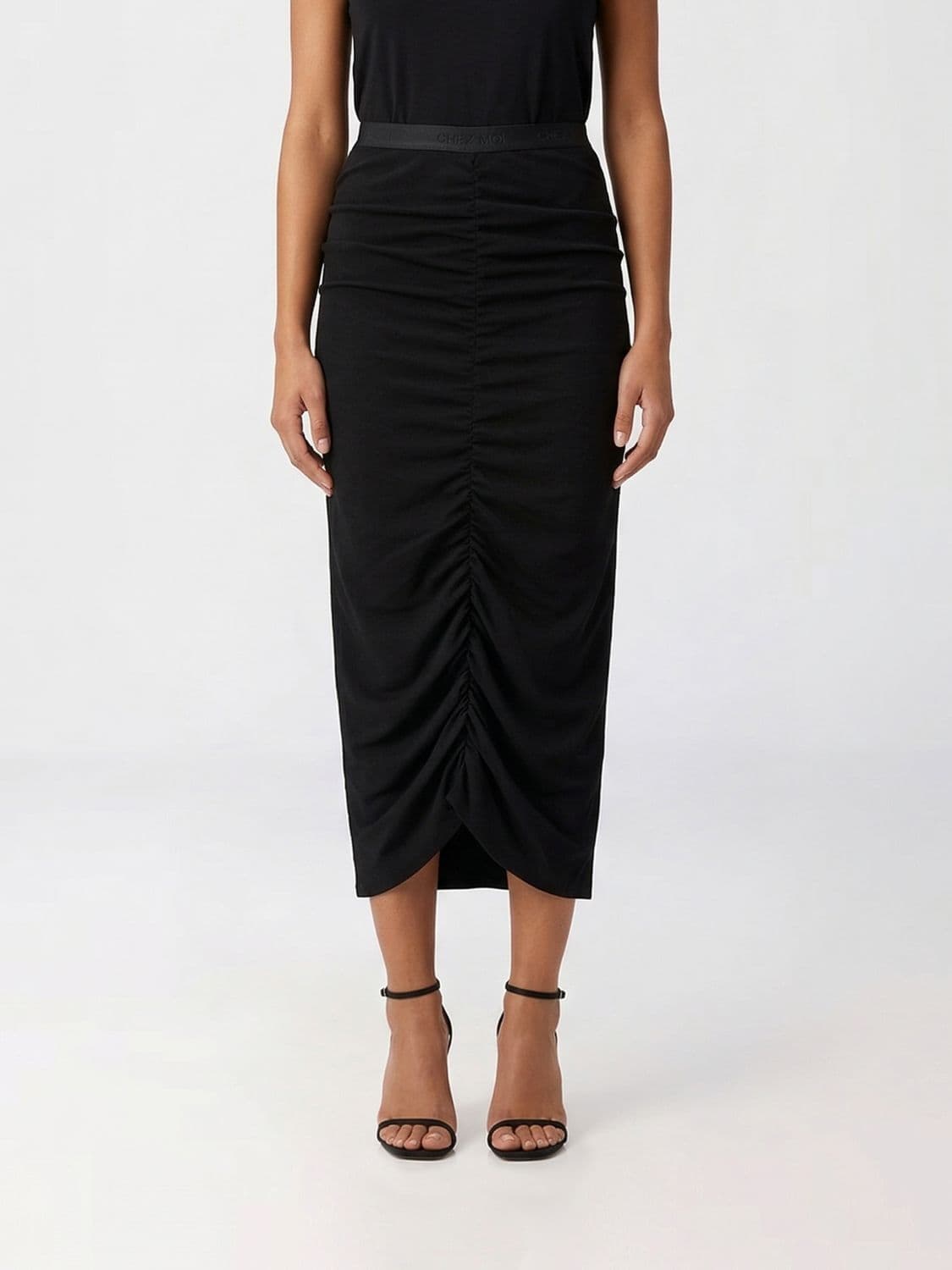 Valentino Draped Viscose Pencil Skirt · M