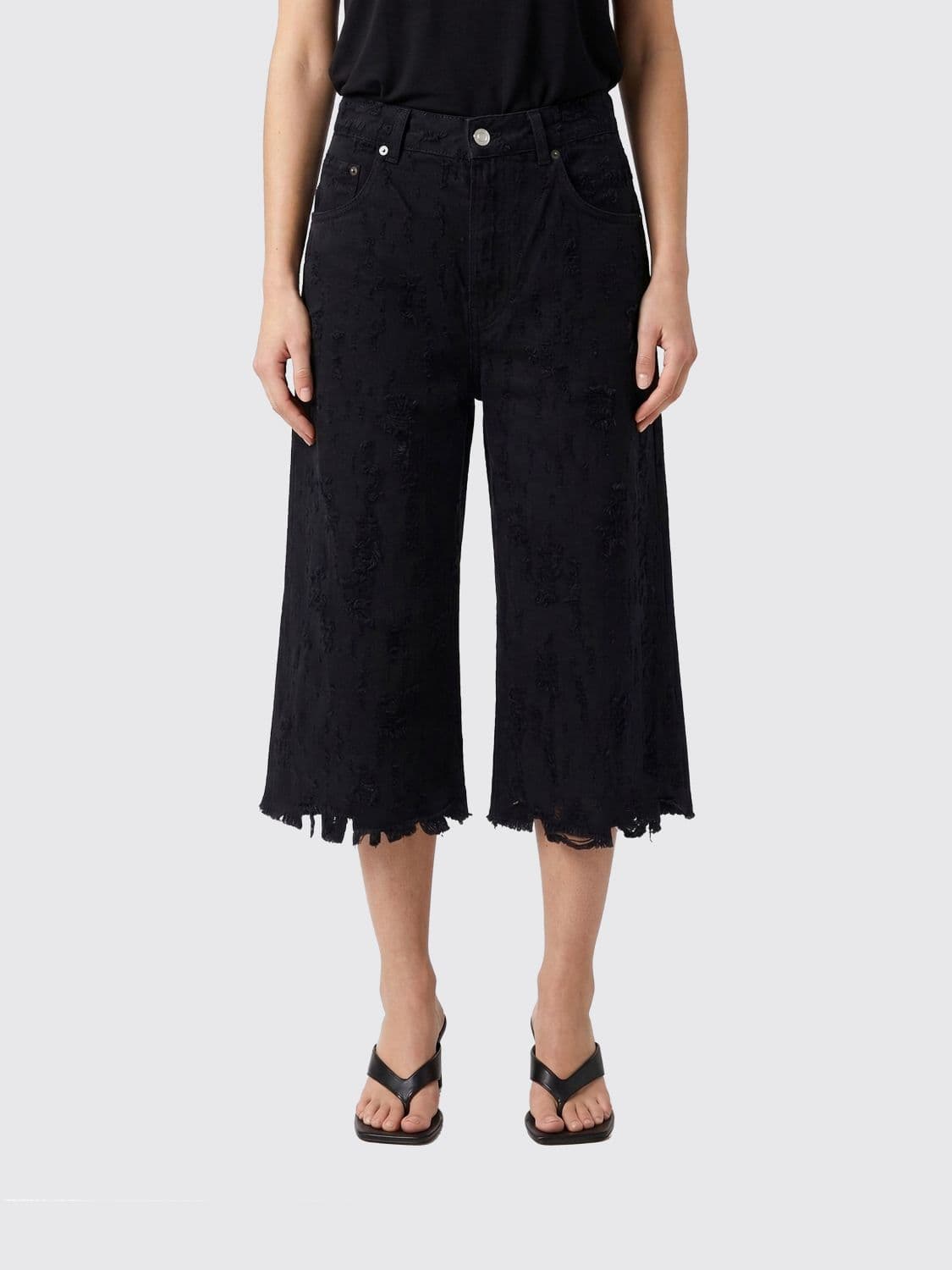 Haikure Distressed Denim Shorts