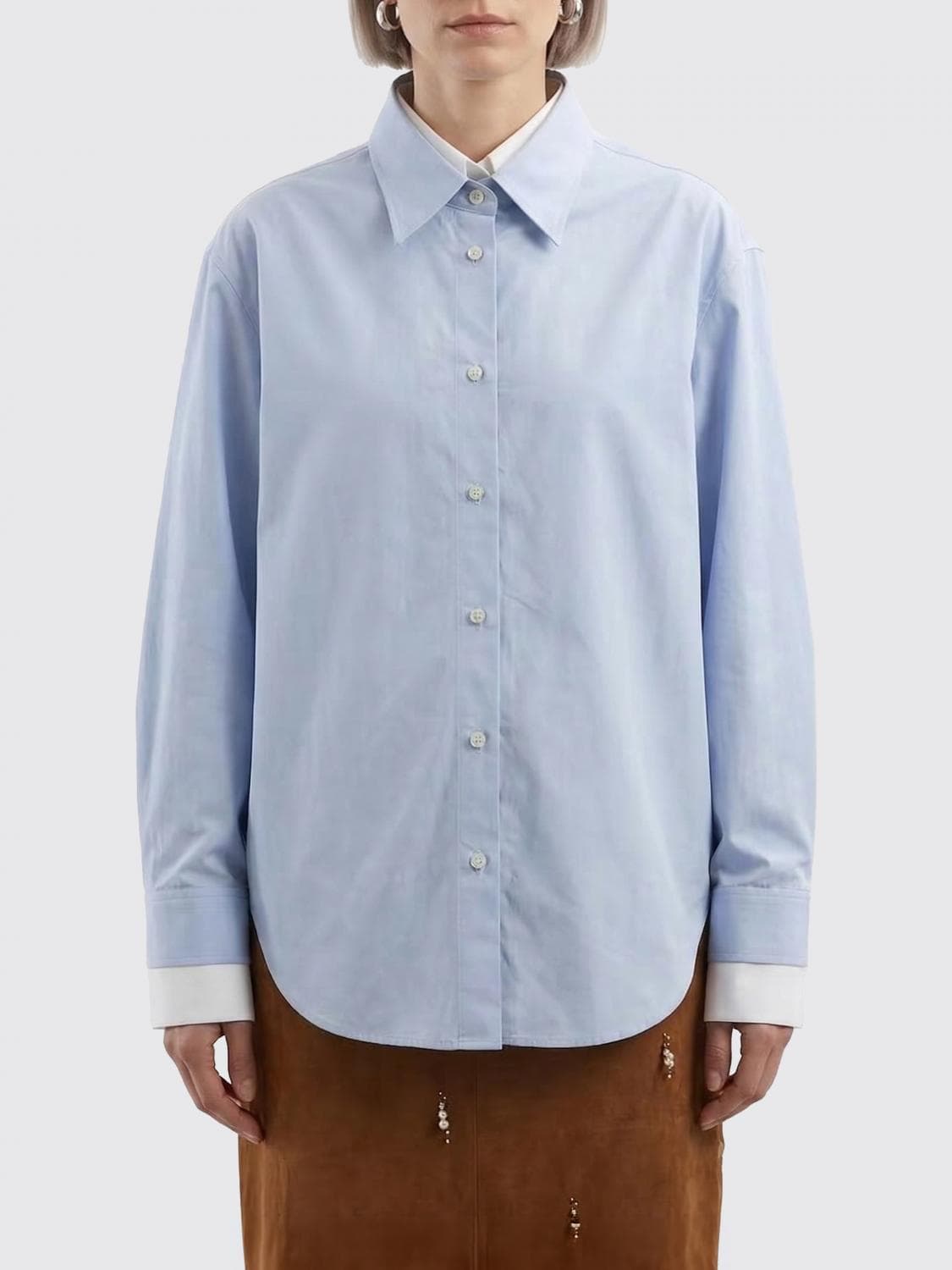 Acne Studios Cotton Casual Shirt with Double-Layer Effect