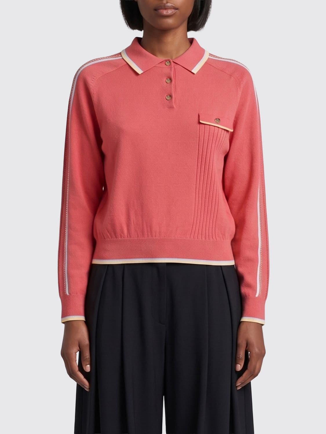 Guest In Residence Cotton and Cashmere Knit Polo Shirt