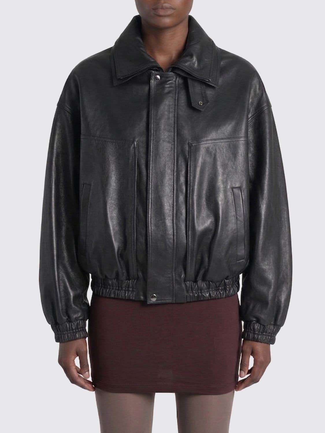 Magda Butrym Leather Bomber Jacket