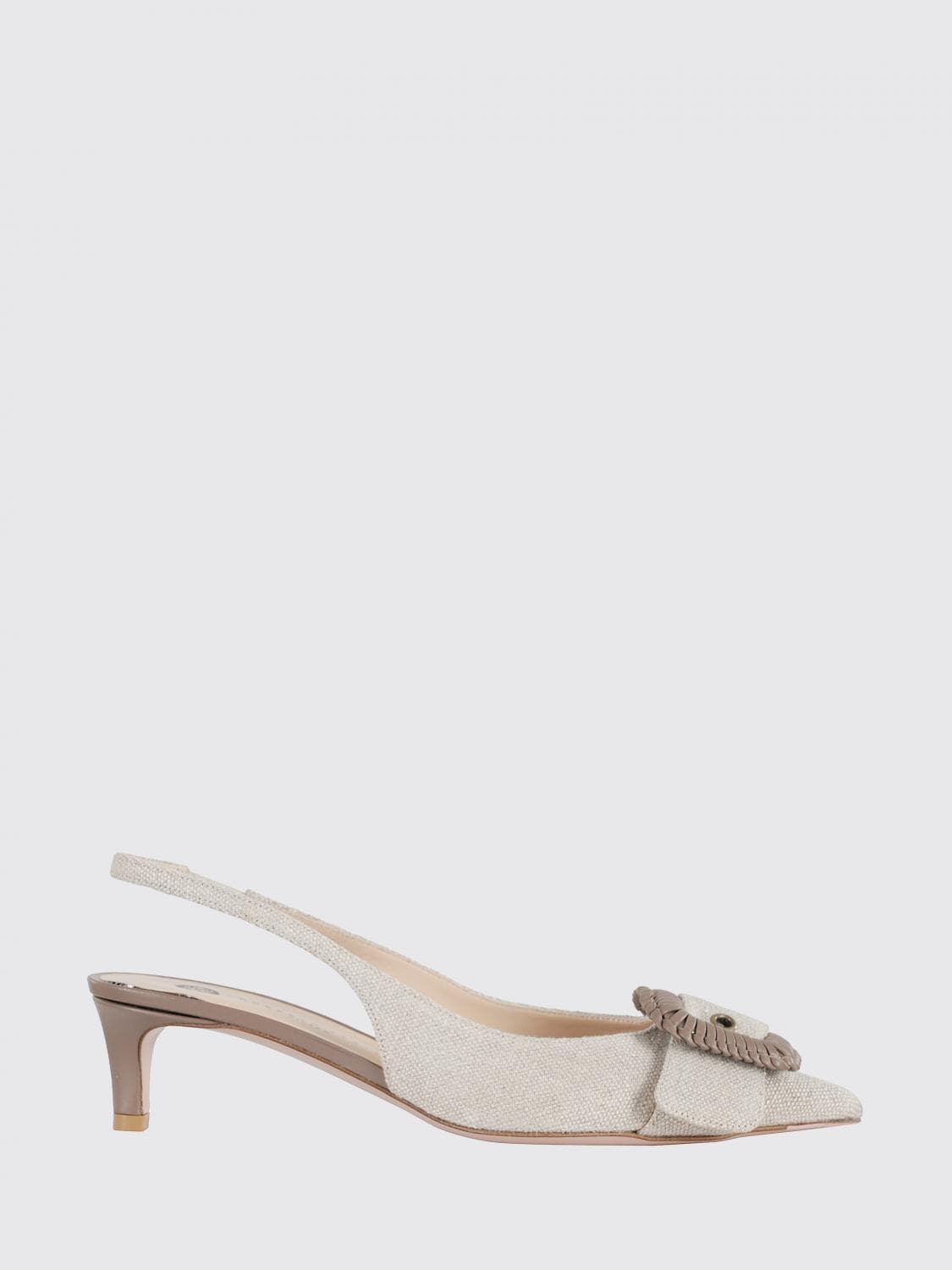 Roberto Festa Vega Suede Slingbacks With Decorative Buckle