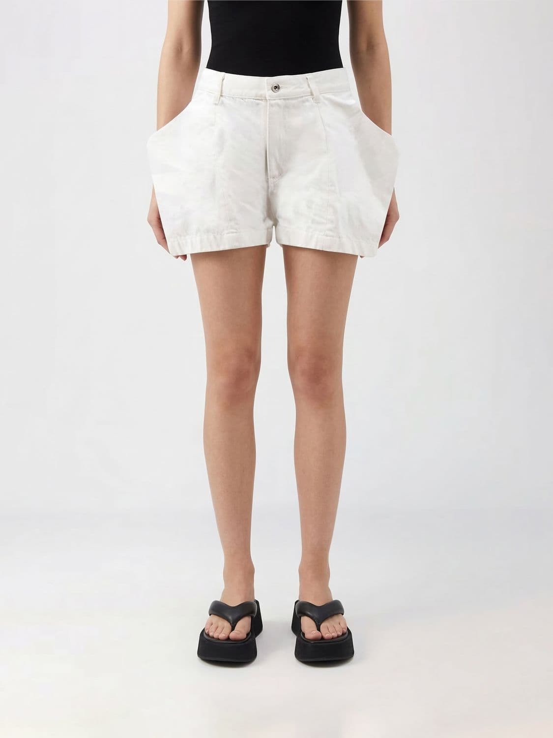 Sacai Sculptural Cotton Shorts