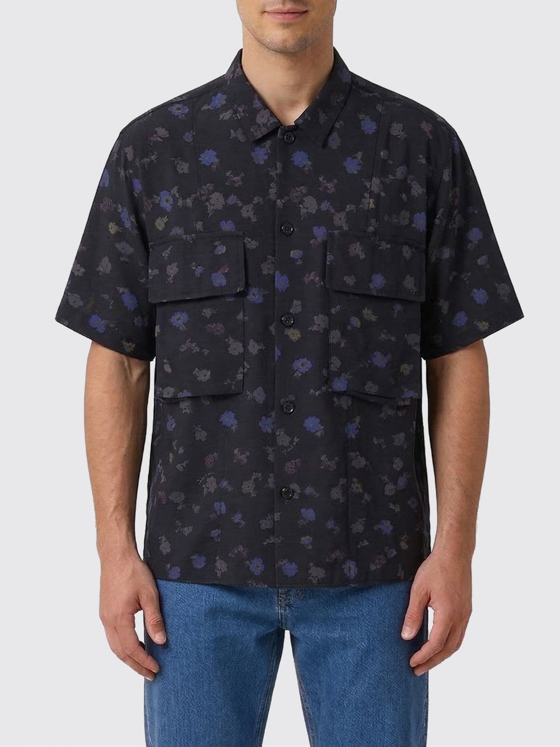 Sacai Floral Print Cotton Blend Shirt · 3