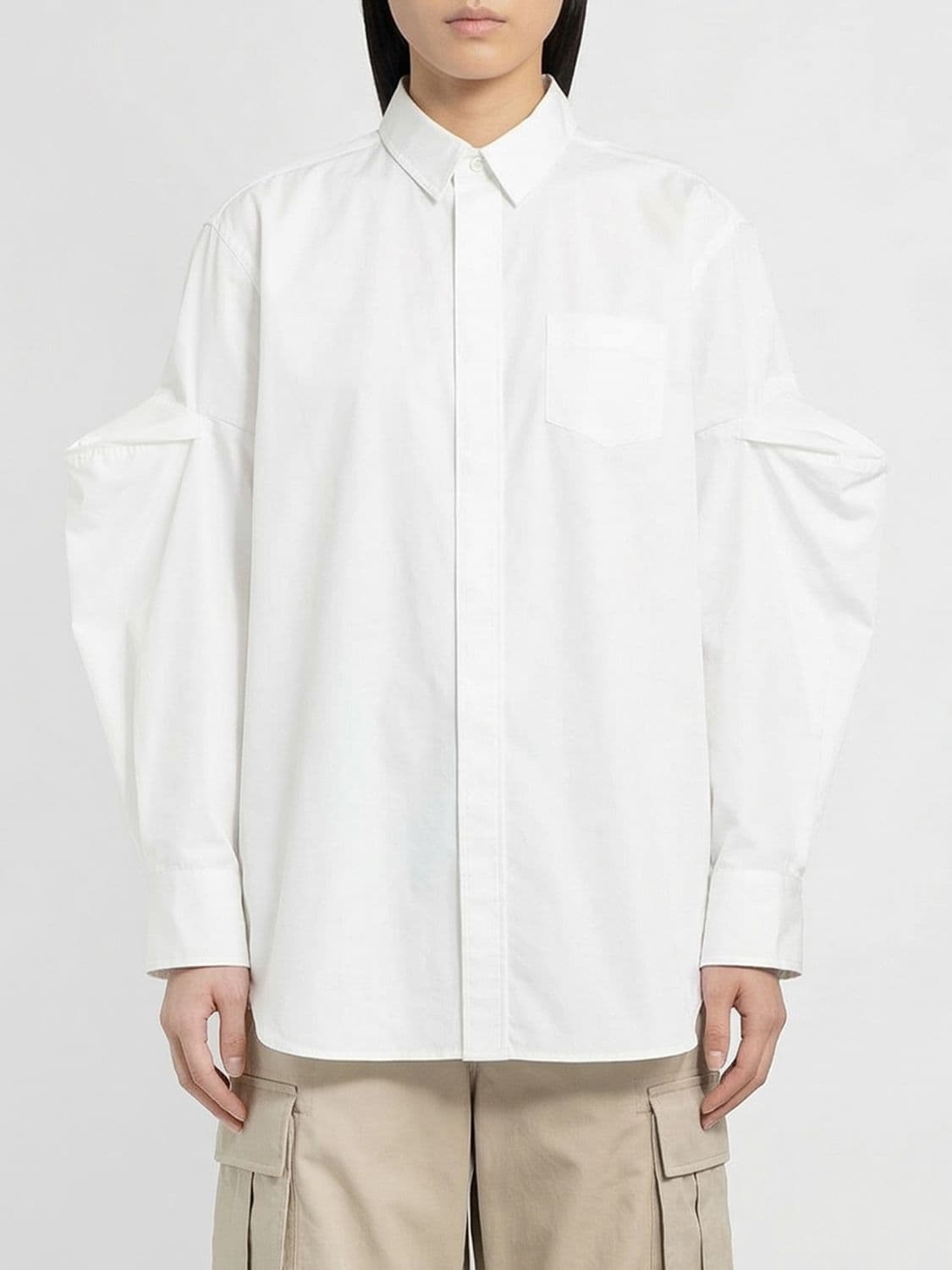 Sacai Striped Cotton Blend Shirt · 1