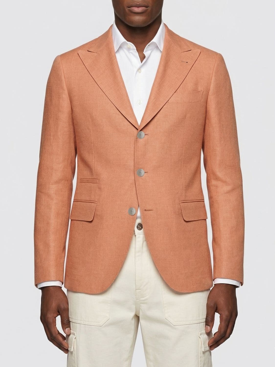 Brunello Cucinelli Wool and Cotton Single-Breasted Blazer