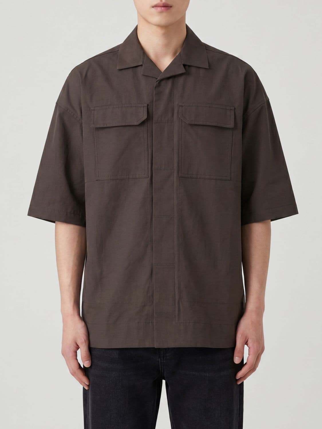 Rick Owens Casual Stretch Cotton Shirt
