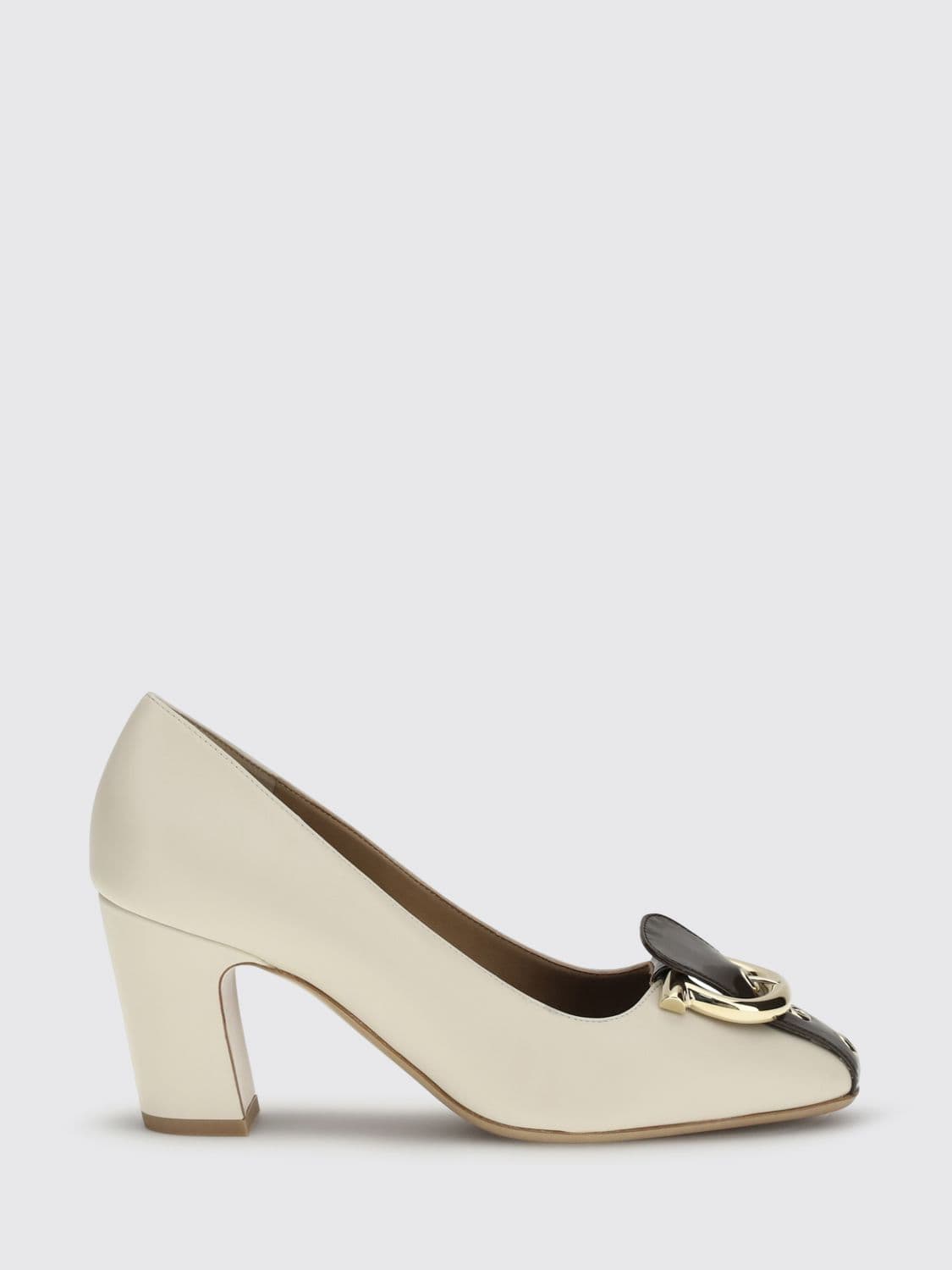 Ferragamo Gancini Leather Pumps
