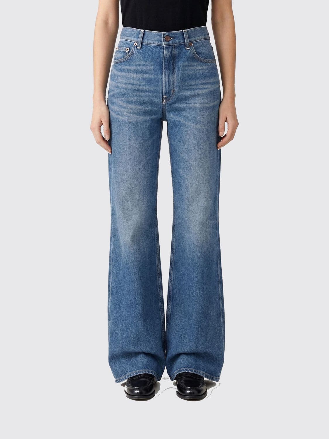 Chloé Flared Cotton Denim Jeans