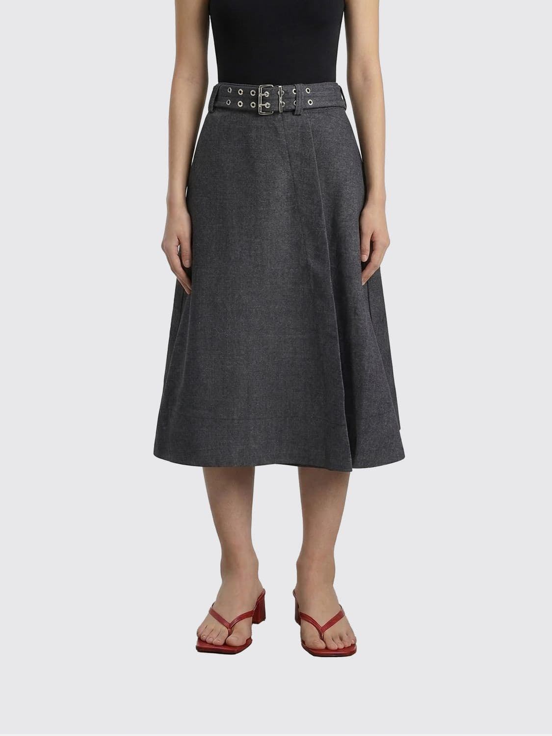 Ganni Recycled Wool Blend Skirt