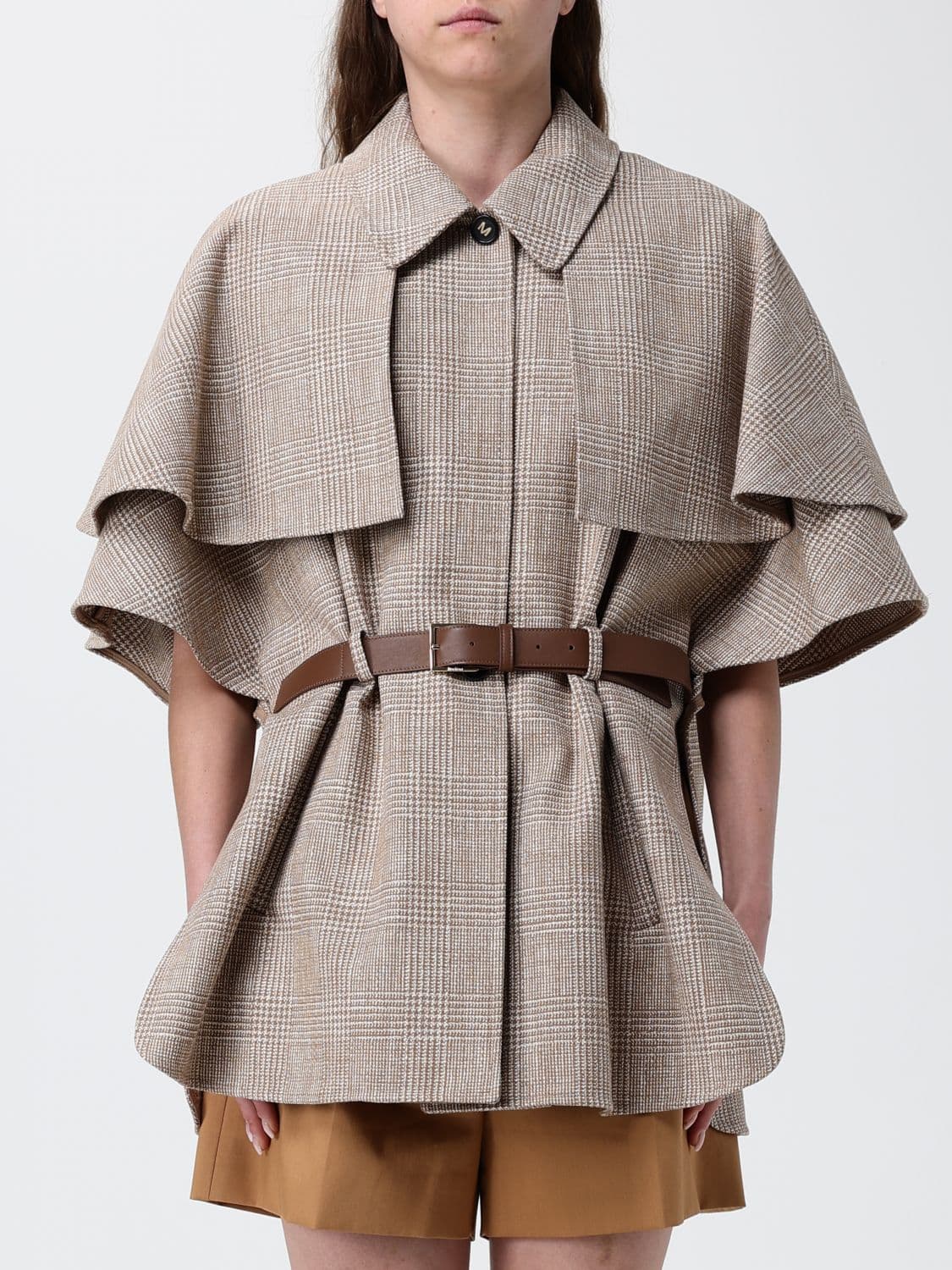 Max Mara Tartan Cotton Cape