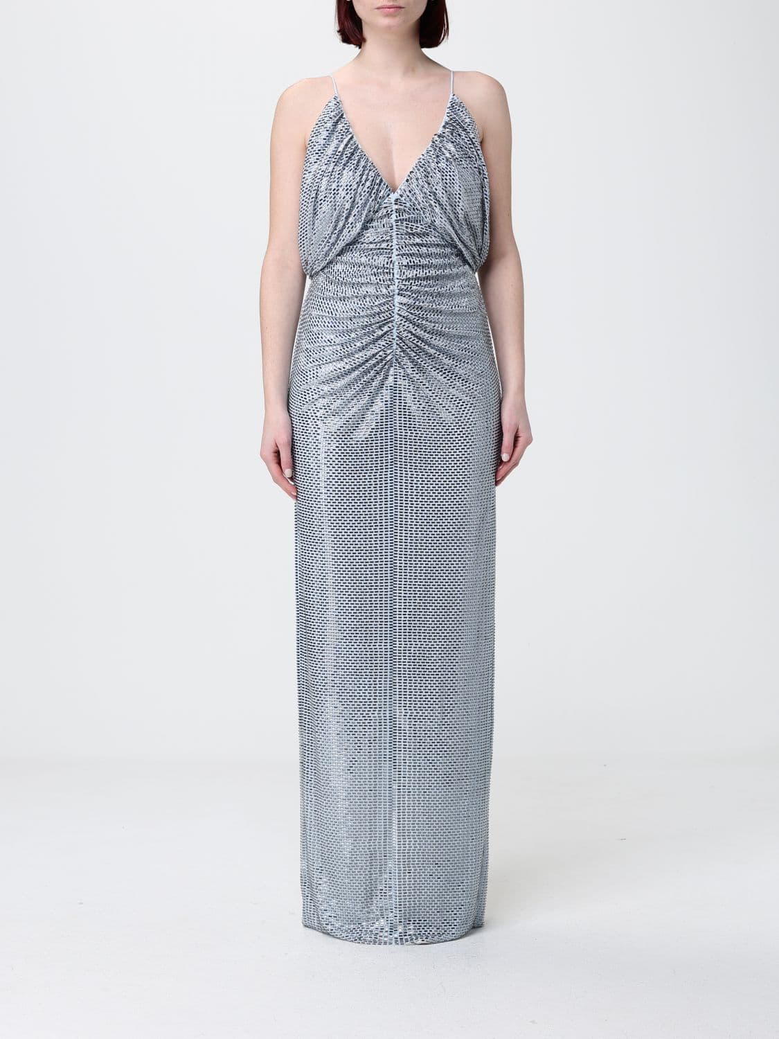 Self-Portrait Long Dress with Rhinestones