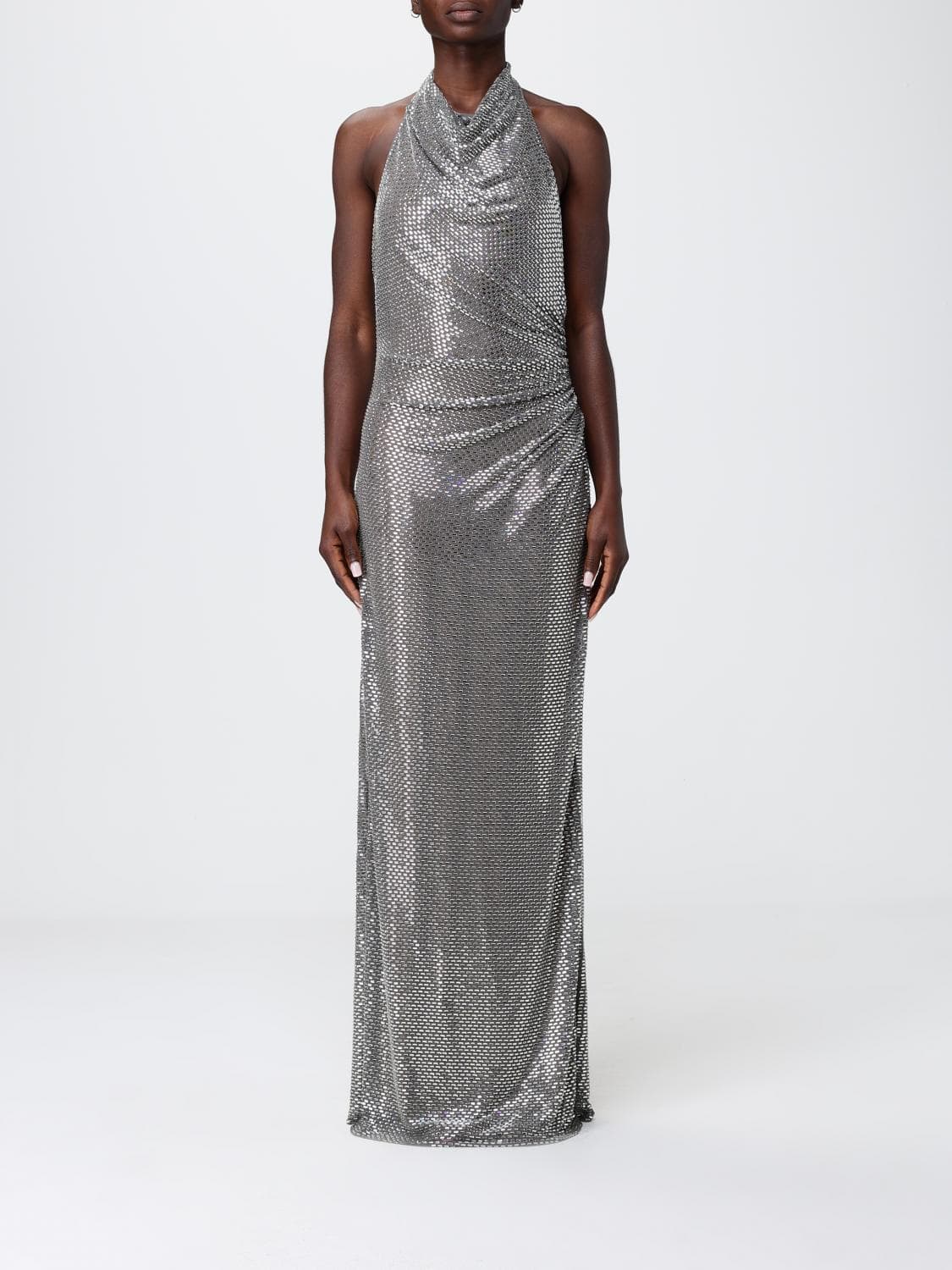 Self-Portrait Long Dress with Rhinestones