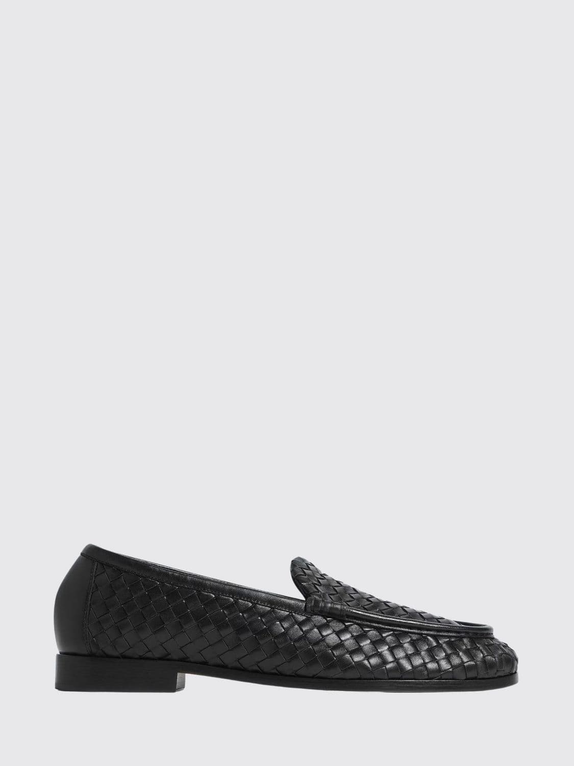 Bottega Veneta Silenzio Intrecciato Leather Loafers