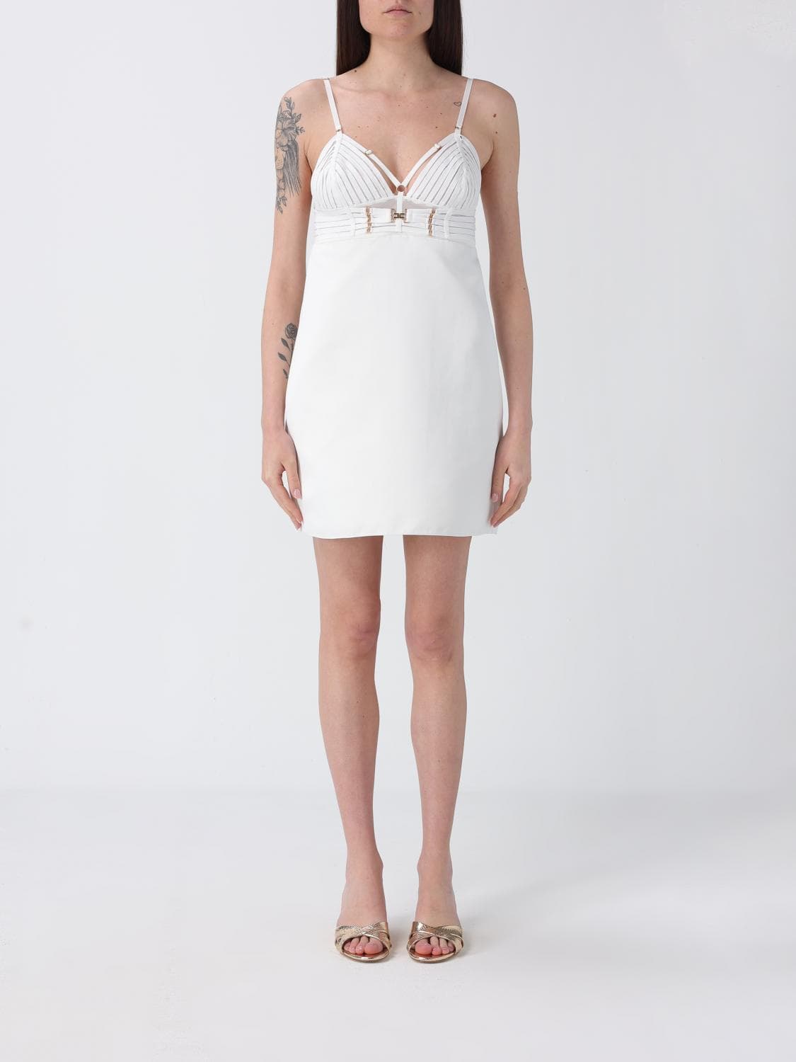 Elisabetta Franchi Duchesse Dress with Elastic Bands